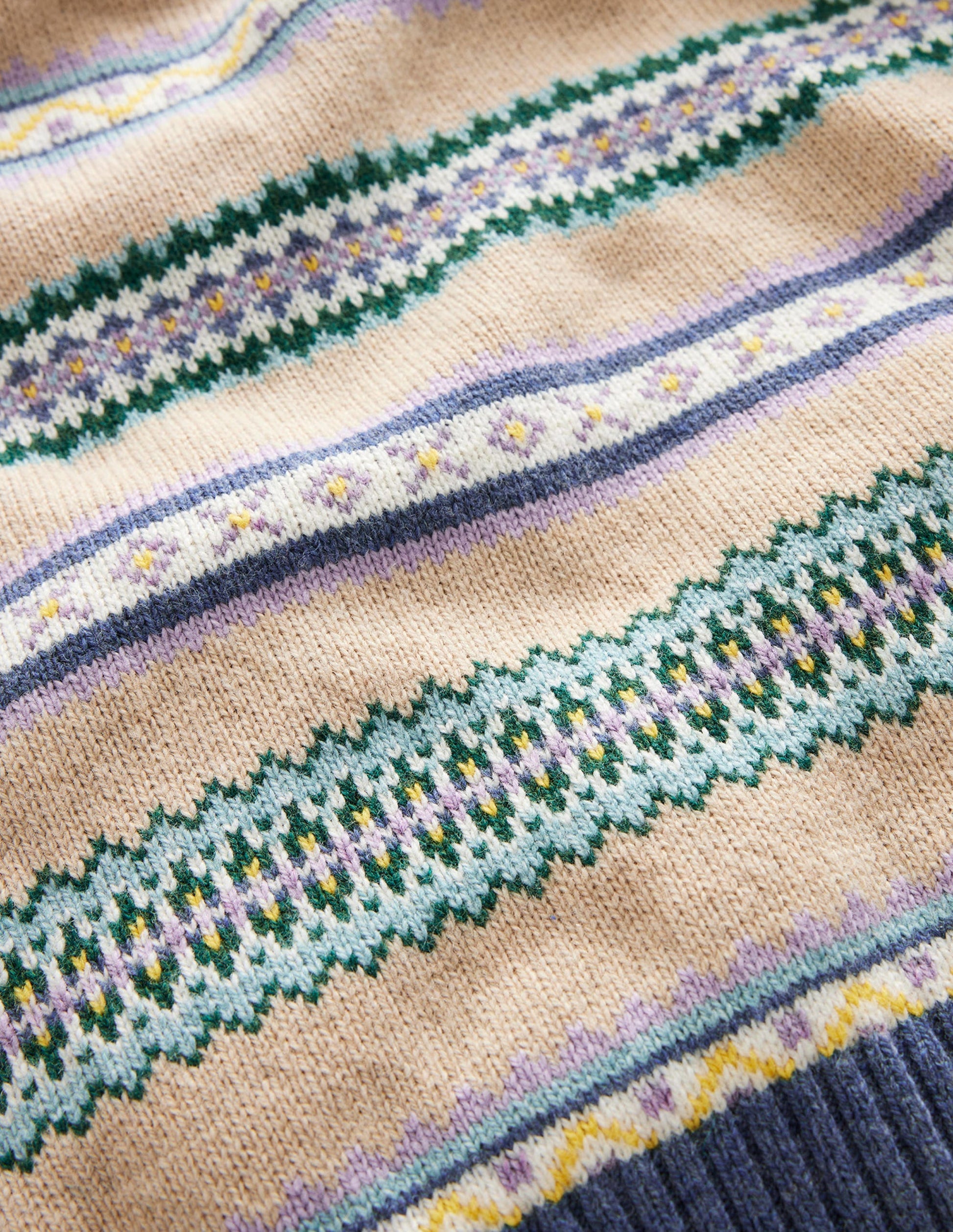 Fair Isle Stripe Crew Jumper-Soft Multi Stripe-3