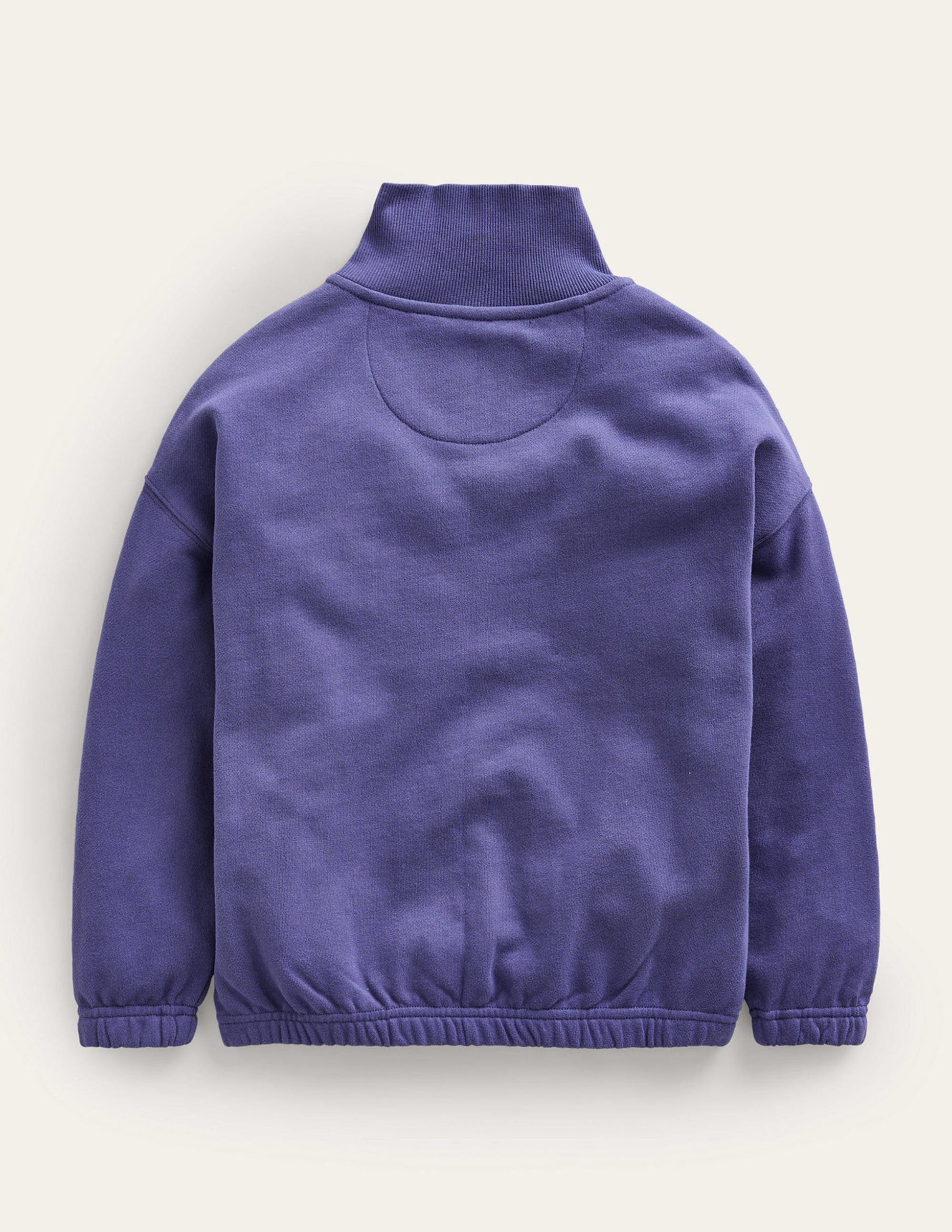 Sweat colourblock partiellement zippé-Bleu marine-2