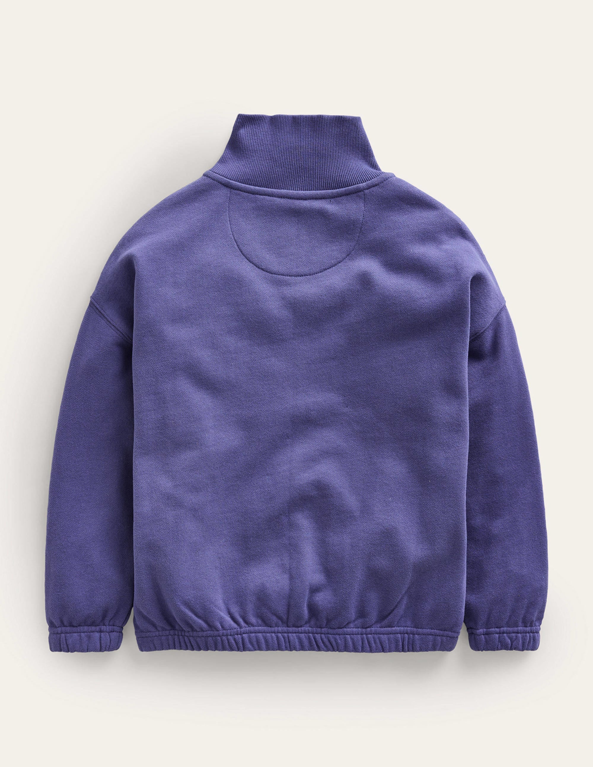 Sweat colourblock partiellement zippé-Bleu marine - Image 2