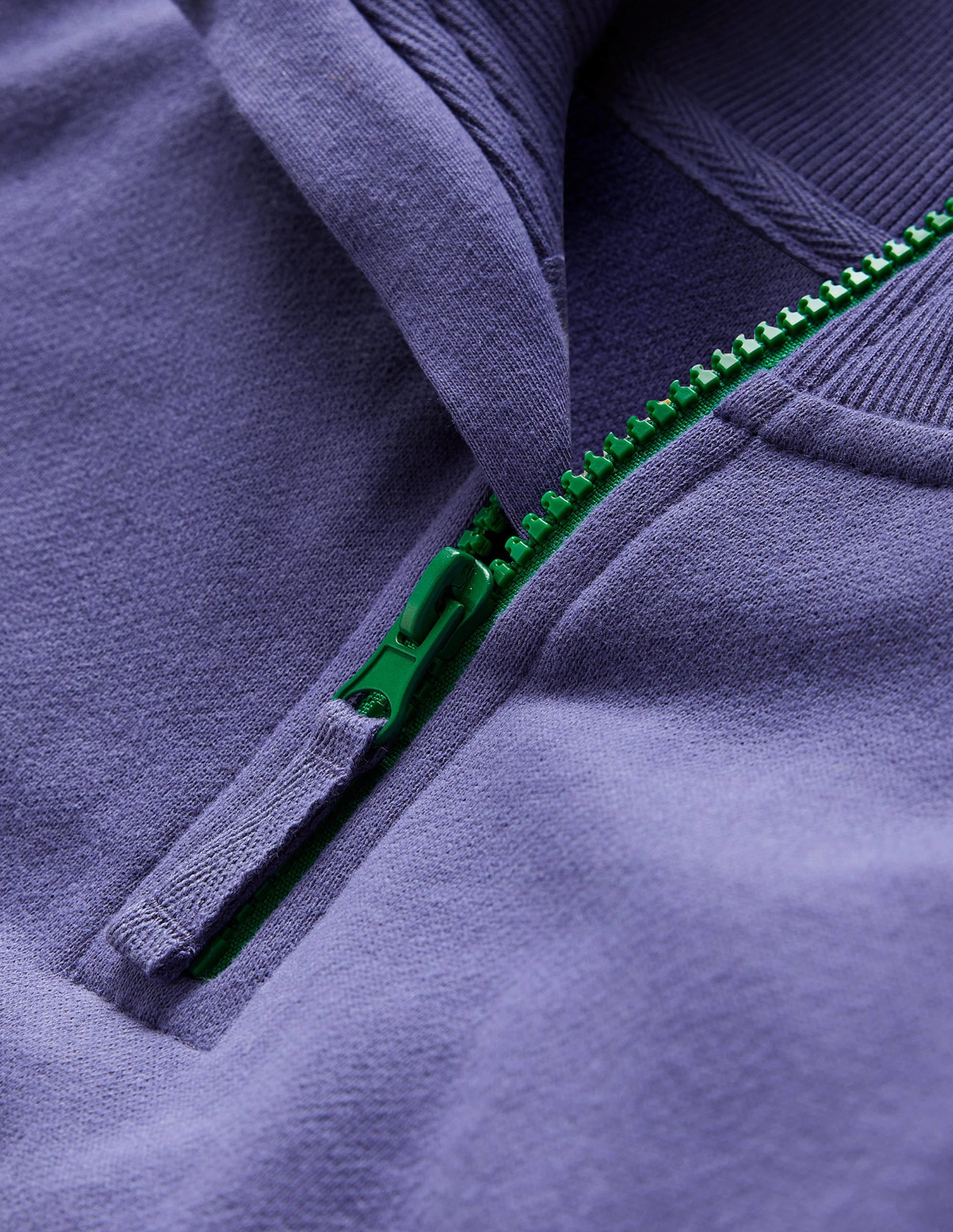 Sweat colourblock partiellement zippé-Bleu marine - Image 3