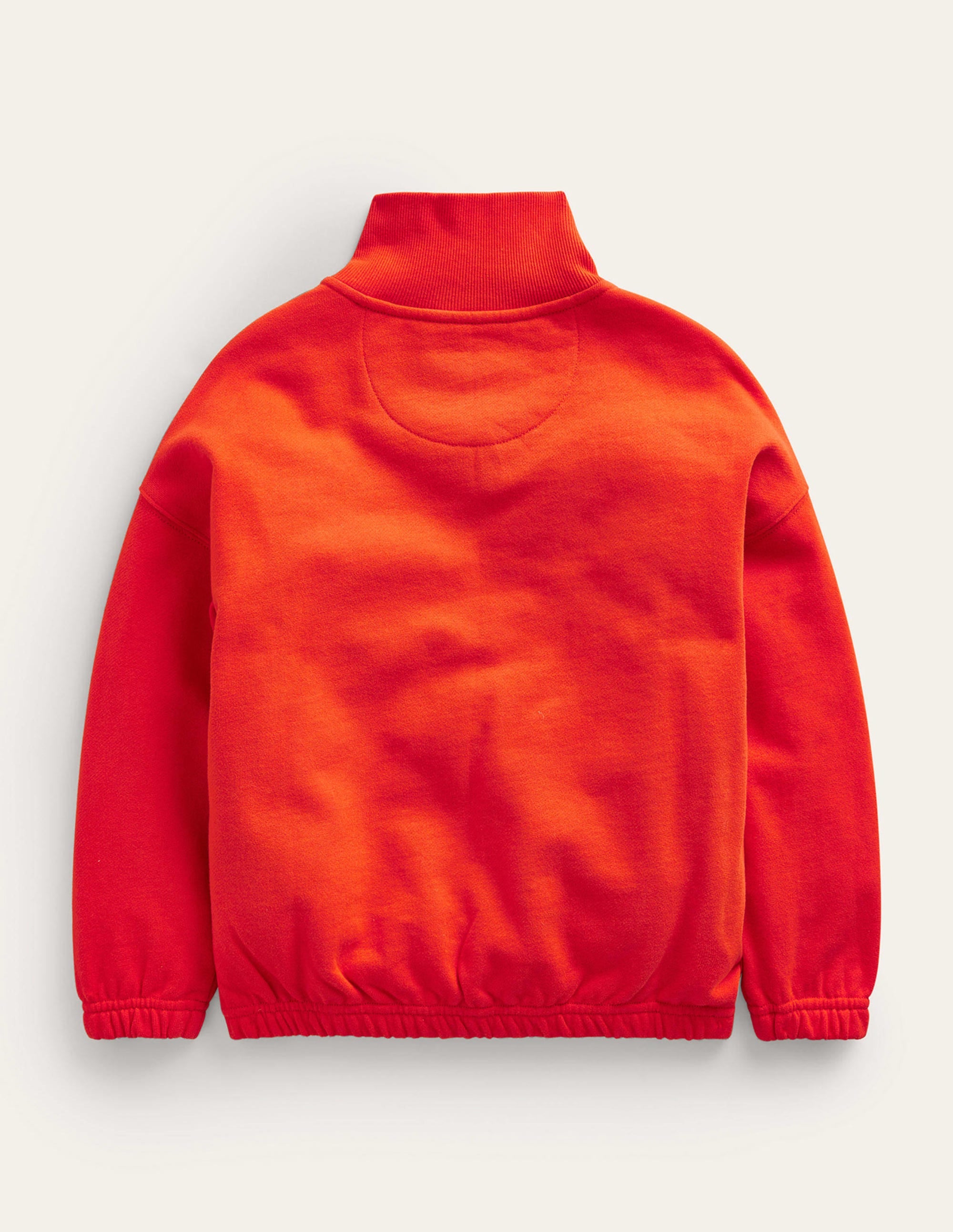 Sweat colourblock partiellement zippé-Rouge dahlia - Image 2