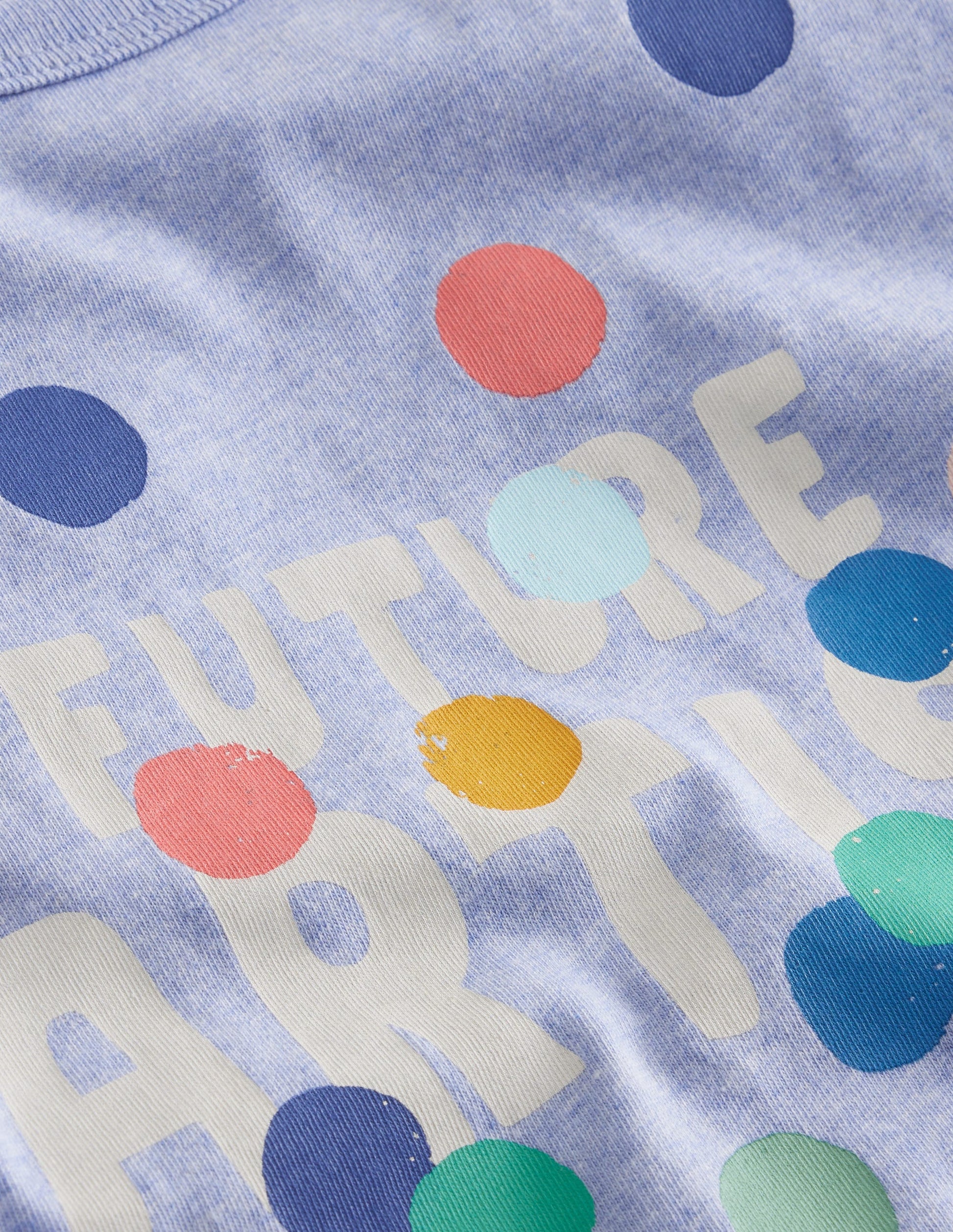 Relaxed Artist-Print T-Shirt-Light Blue Marl-3