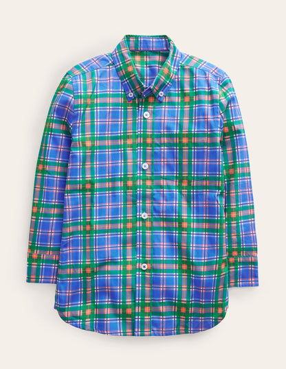 Cotton Shirt-Blue Check-1