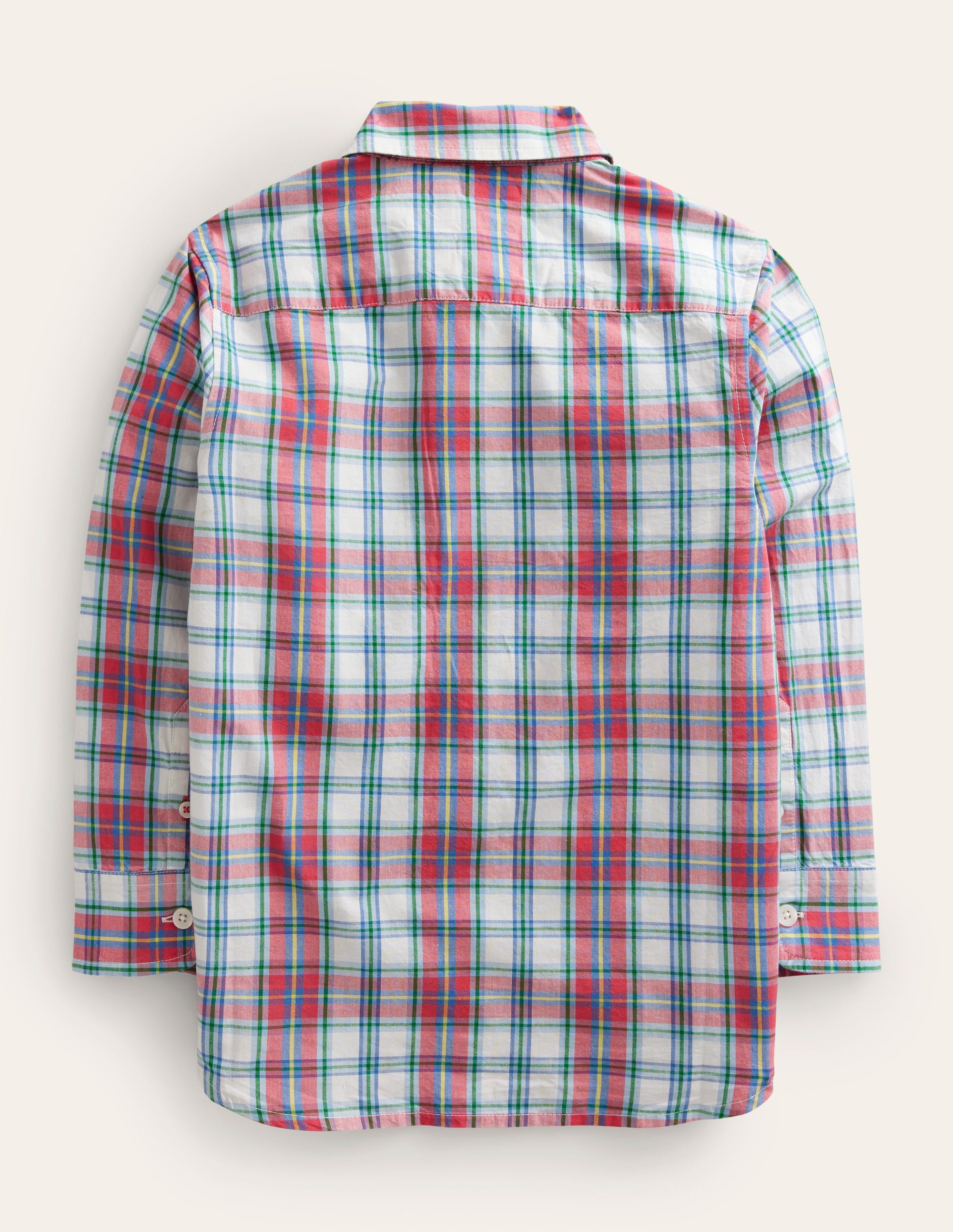 Chemise en coton-Carreaux rouges - Image 2