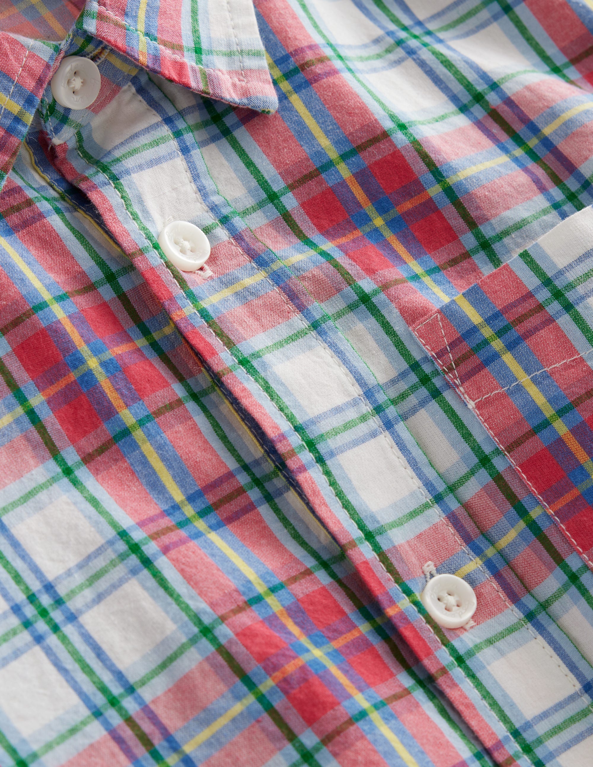 Chemise en coton-Carreaux rouges - Image 3