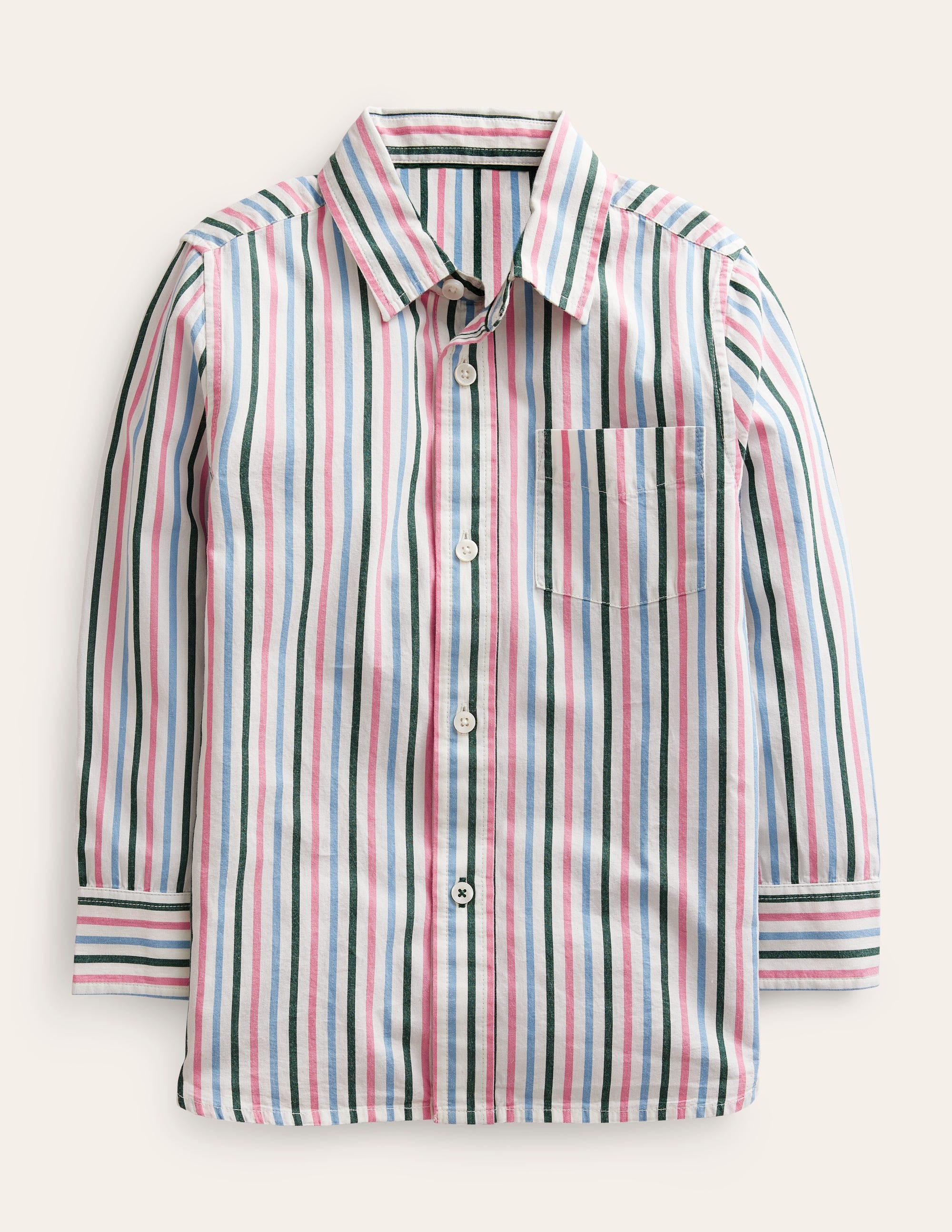 Chemise en coton-Rayé multi - Image 1