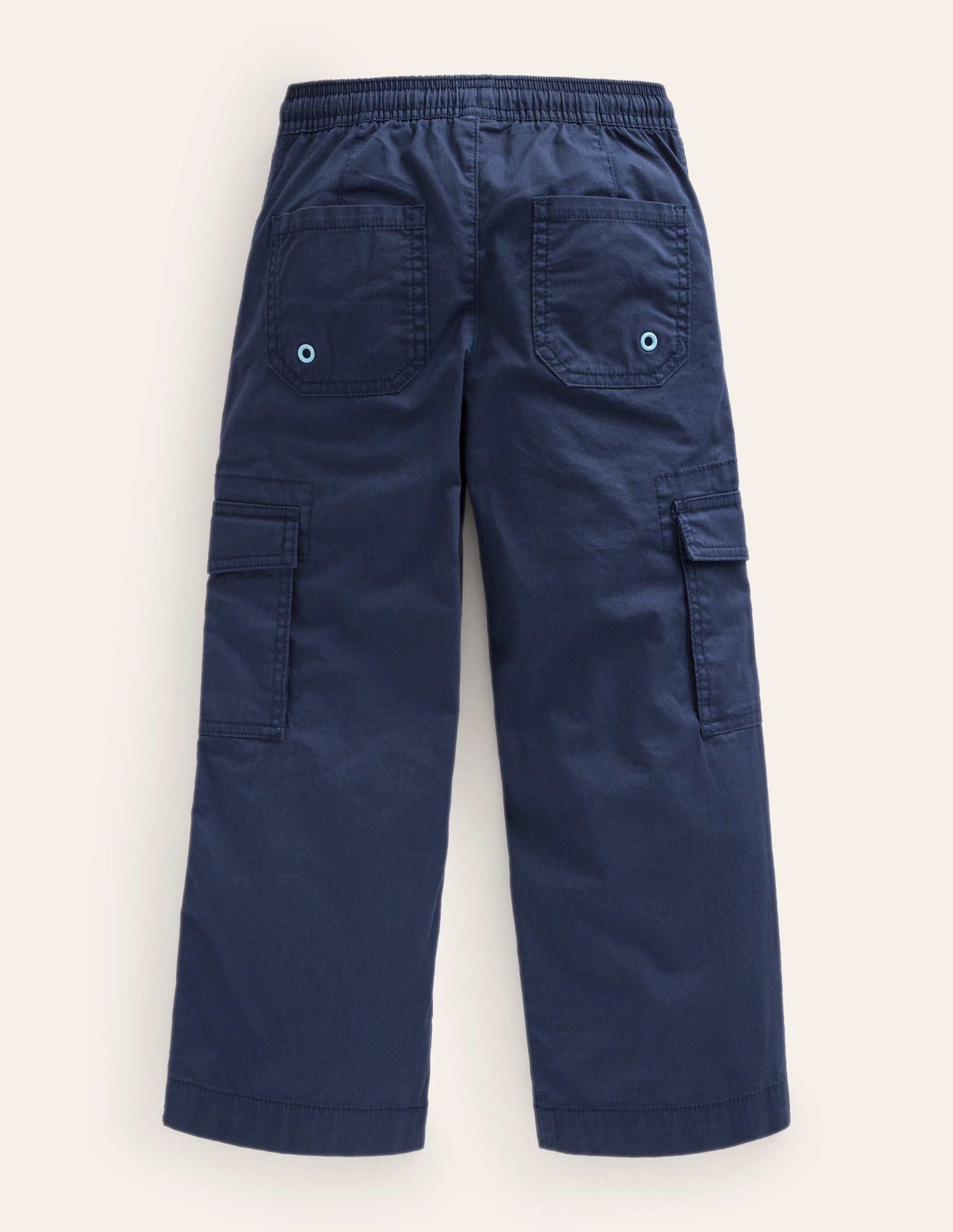 Pantalon cargo droit-Bleu marine foncé-2