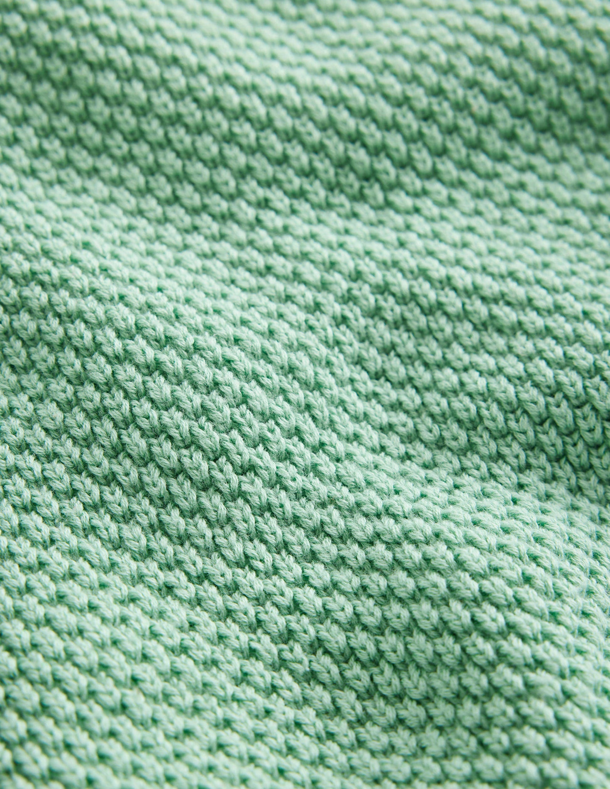Grob gestrickter Baumwollpullover-Opalgrün-3