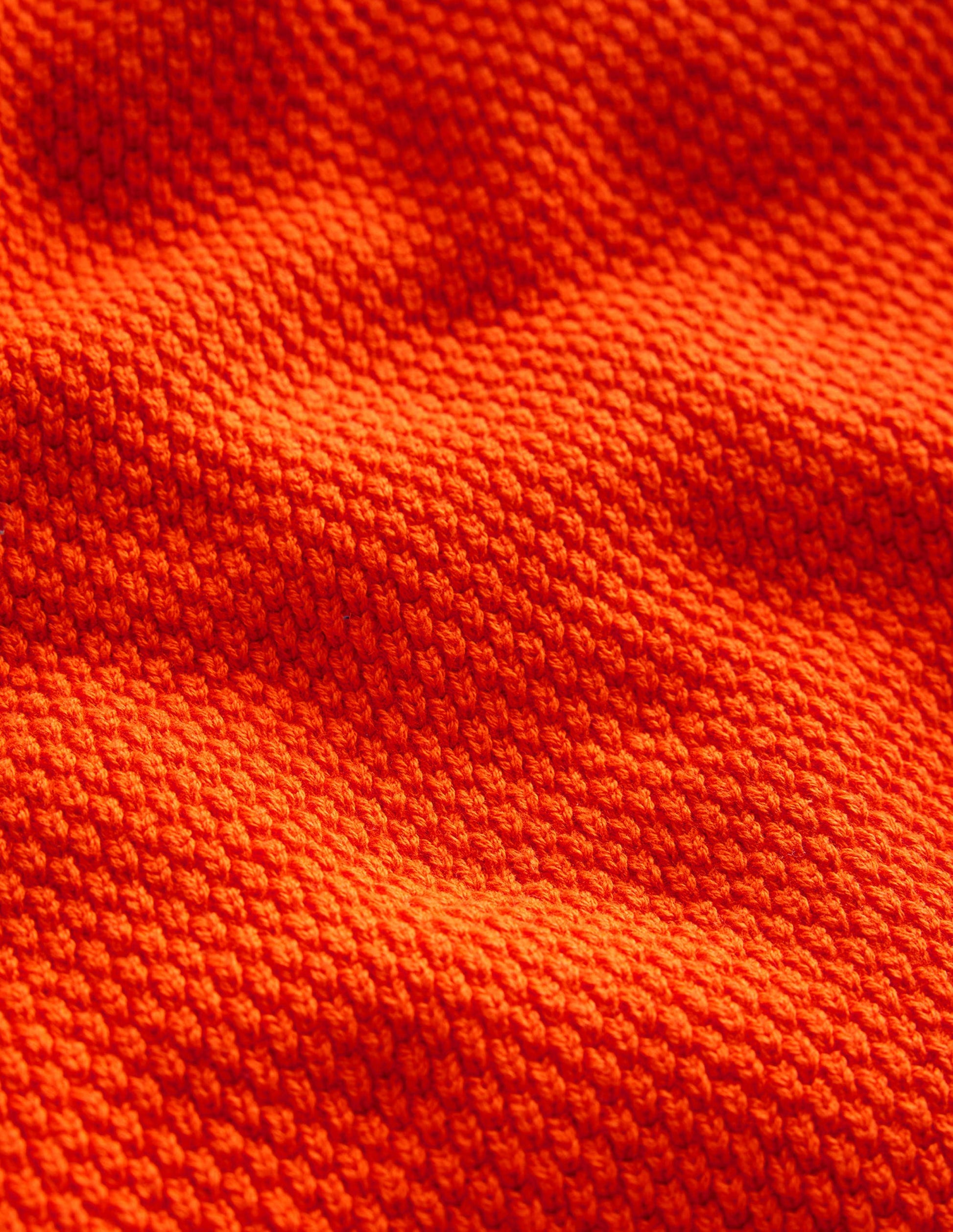 Grob gestrickter Baumwollpullover-Mandarinenorange-3