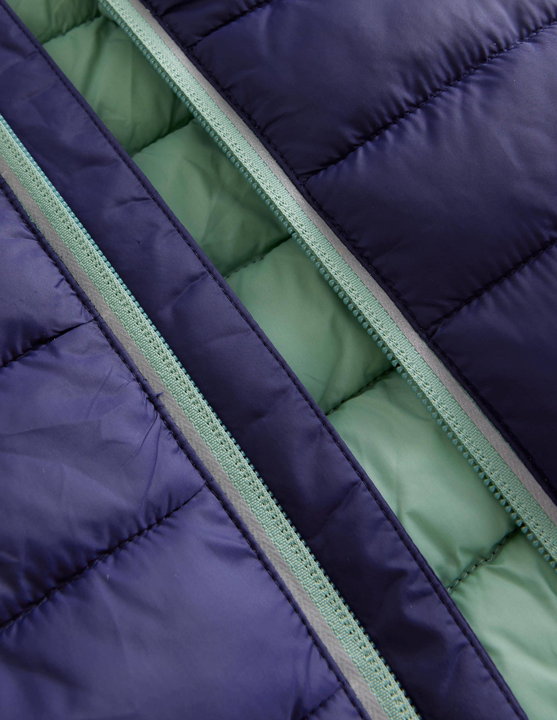 Bequem verstaubare, wattierte Jacke-Aqua Marine Marl-3