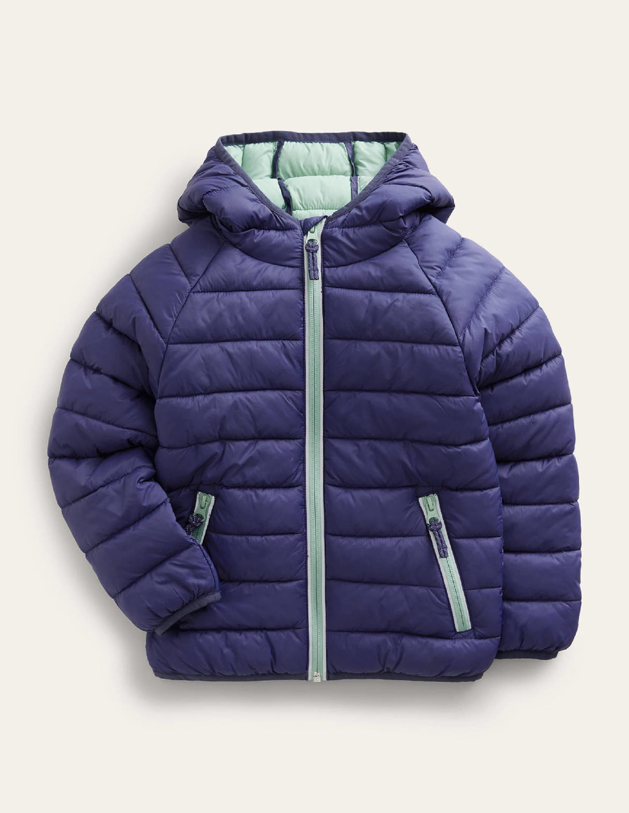 Pack-away Padded Jacket-Navy - Image 1