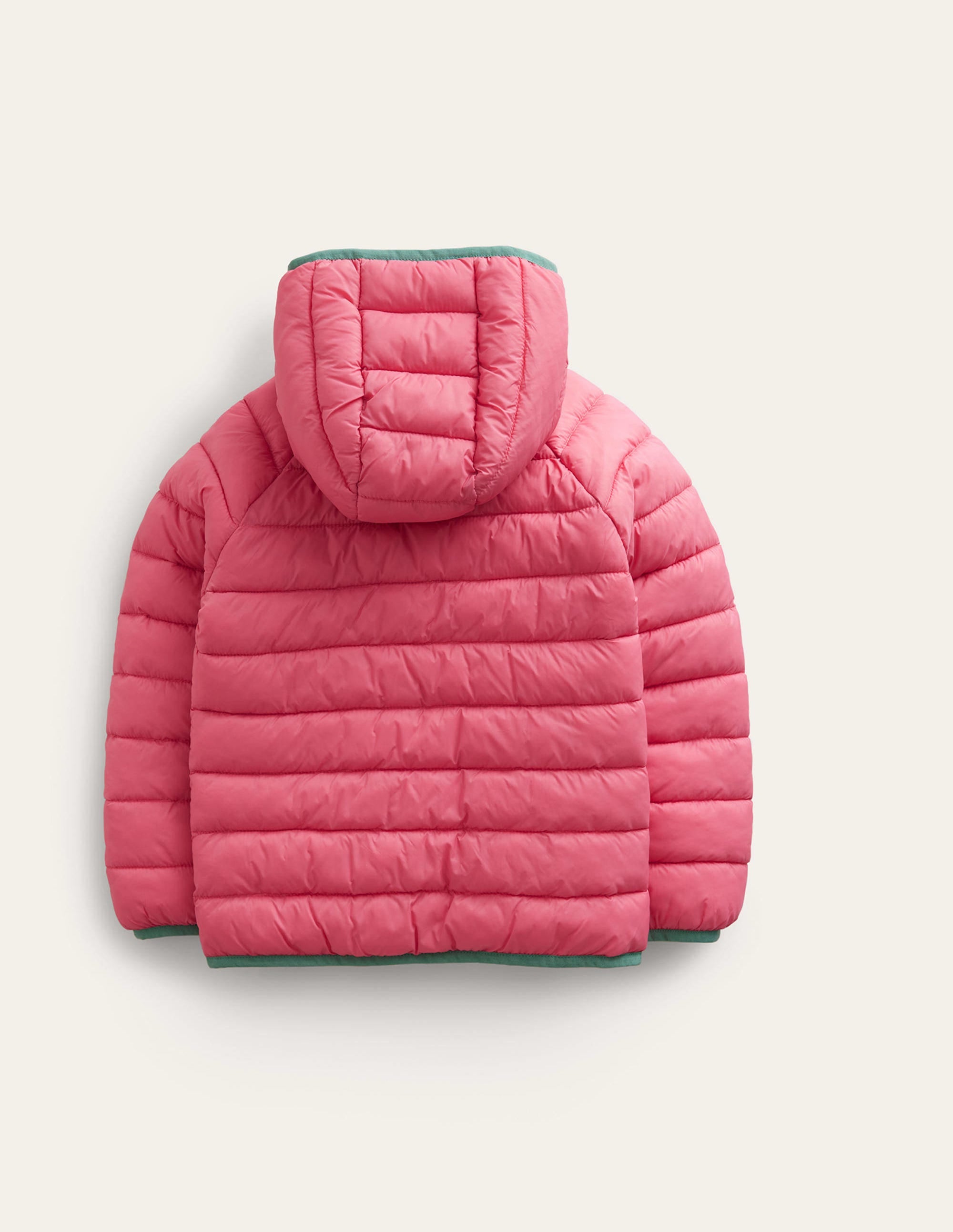 Pack-away Padded Jacket-Rose Red - Image 2