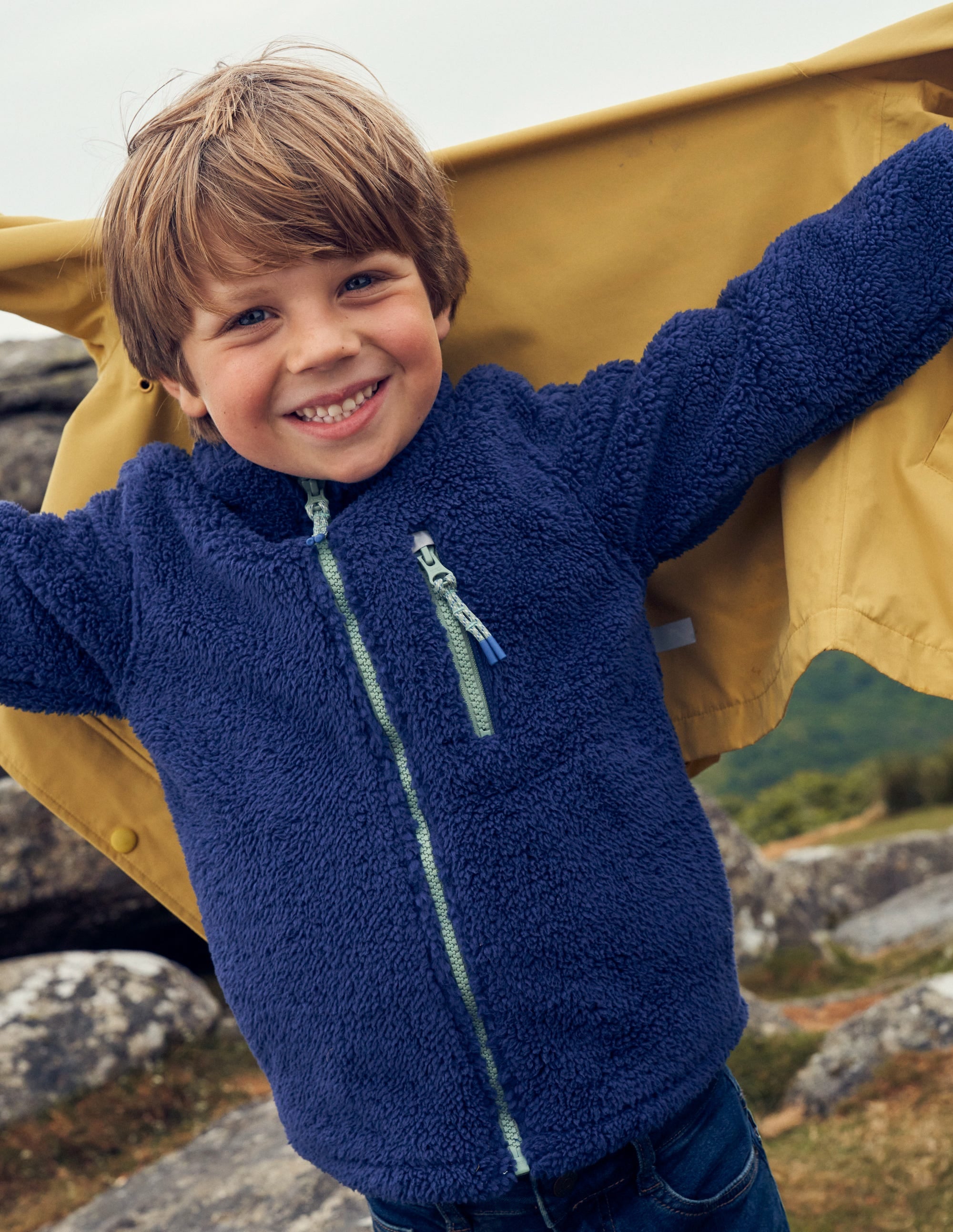 Cosy Windproof Fleece-French Navy - Image 5
