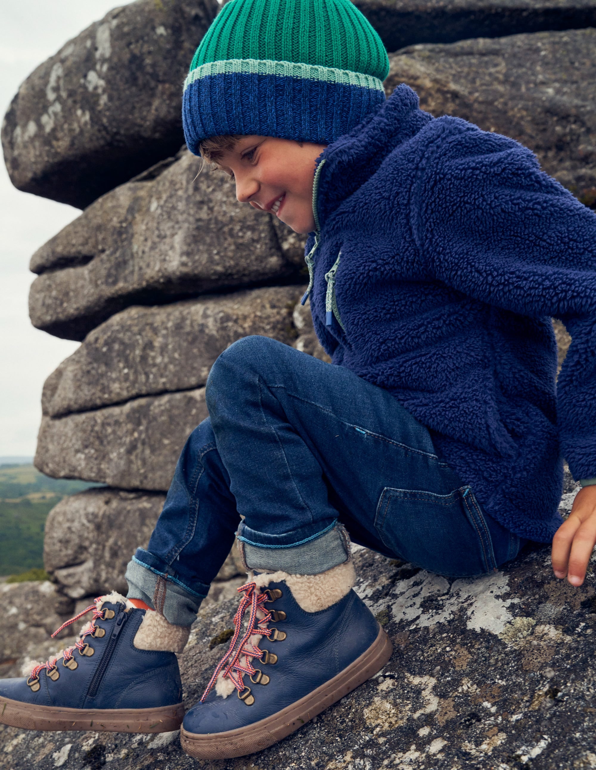 Cosy Windproof Fleece-French Navy - Image 6