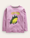 Frog Relaxed T-shirt-Purple Frog