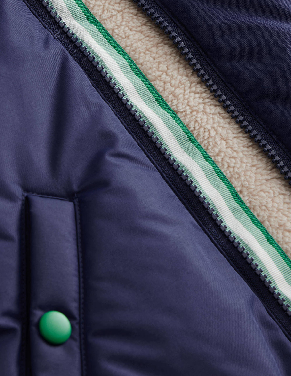 Anorak mit Sherpa-Futter-Schuluniform-Marineblau - Image 4
