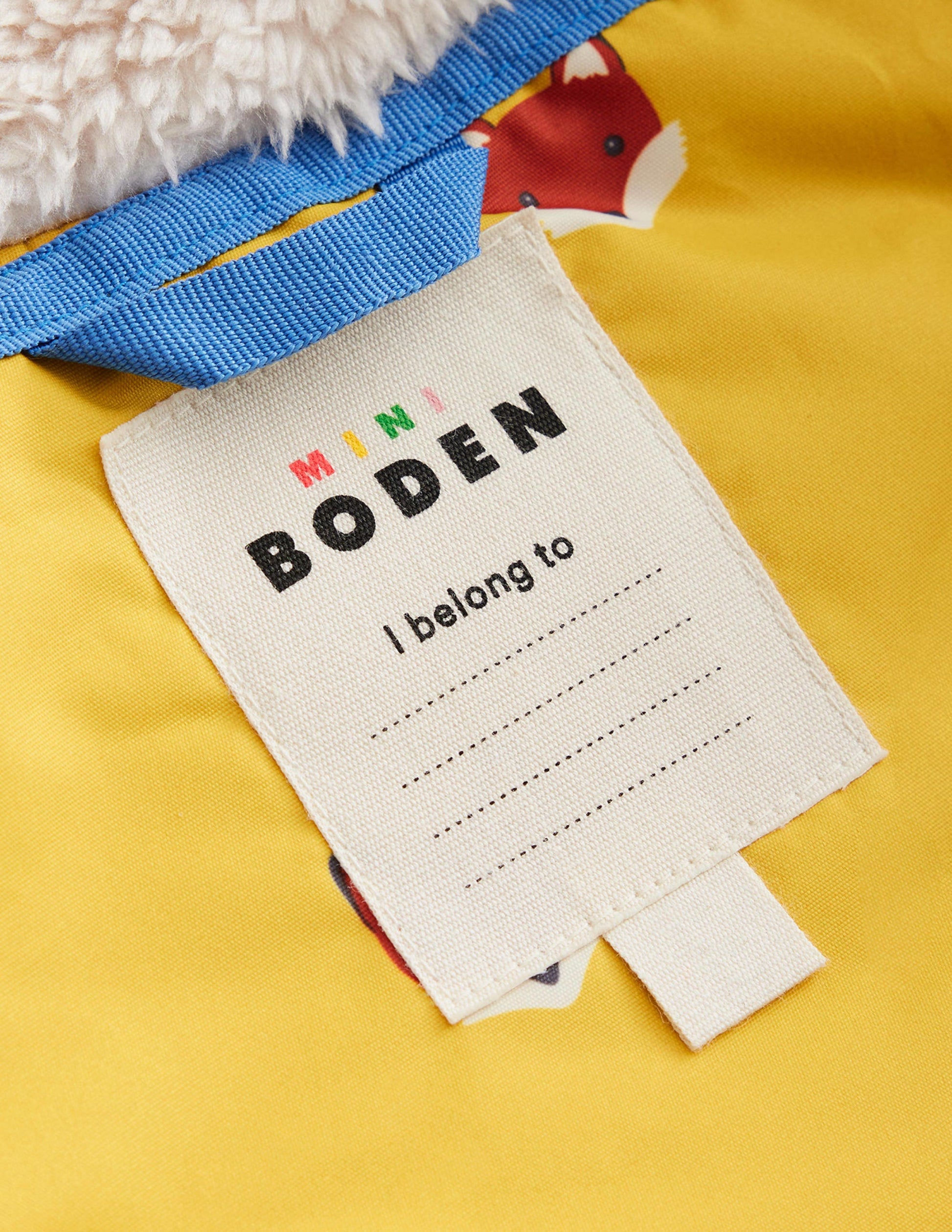 Anorak mit Sherpa-Futter-Gelb Fuchsköpfe-5