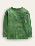 T-Shirt mit wissenschaftlichen Motiven-Safarigrün