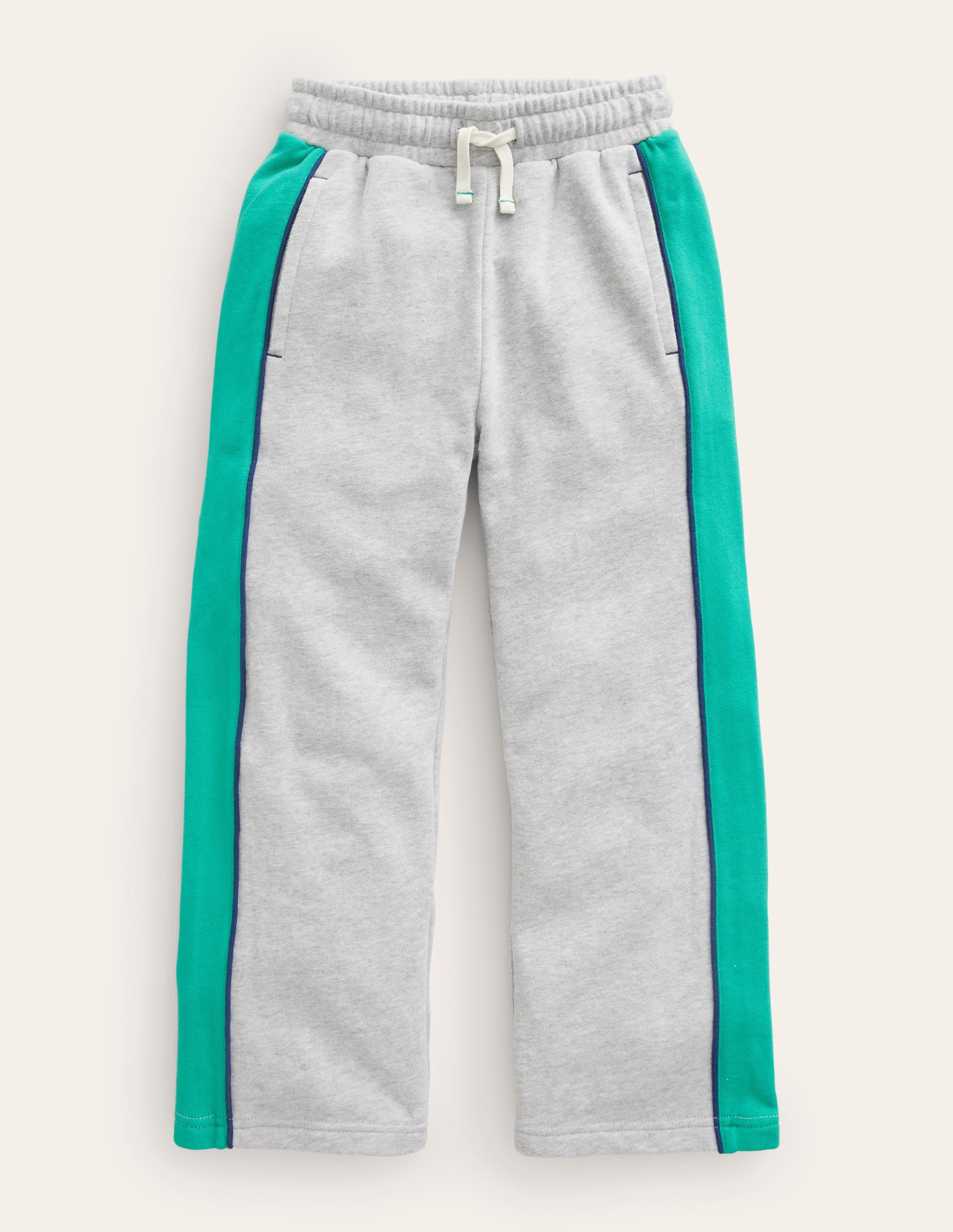 Bas de jogging large-Gris chiné - Image 1