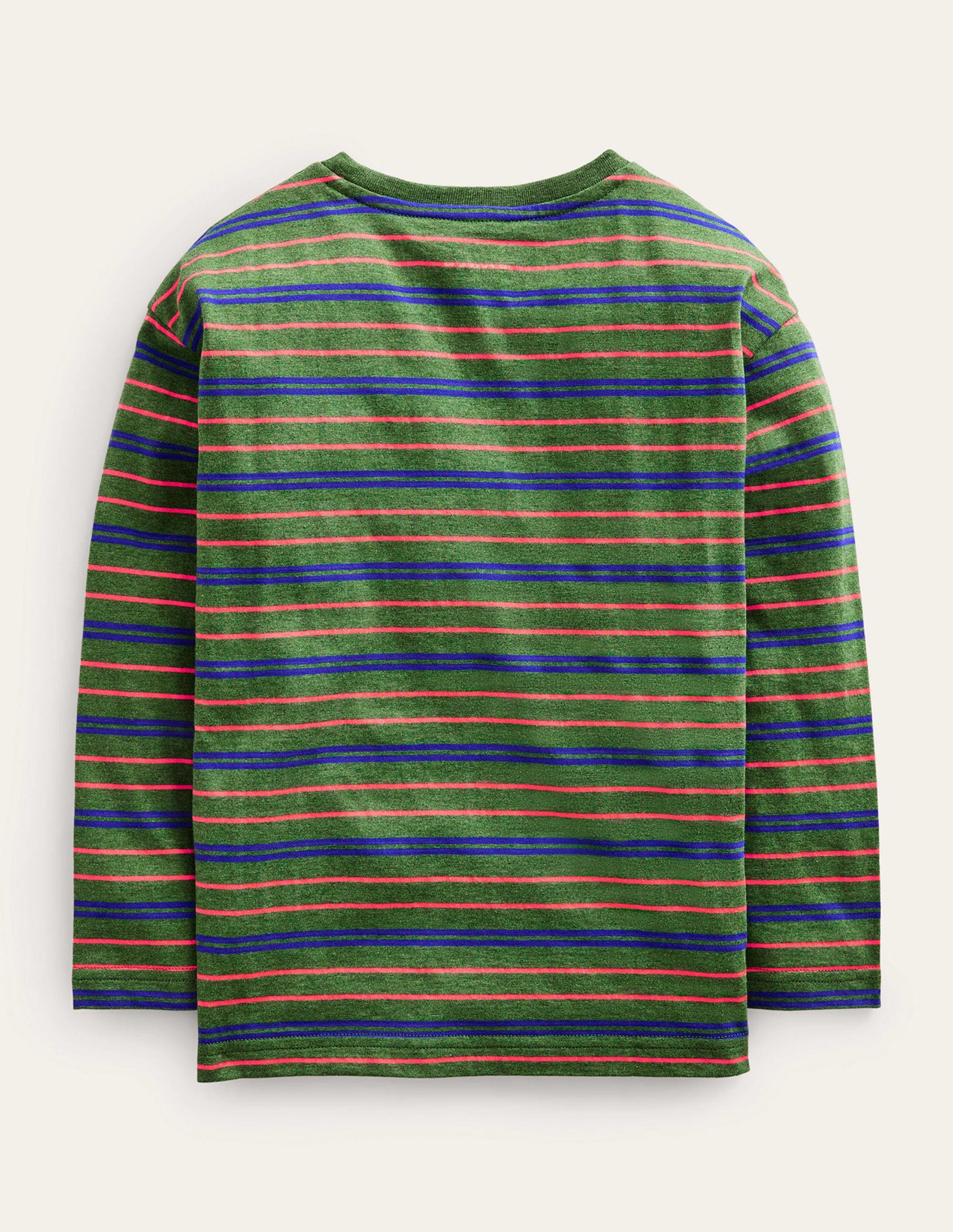 Long Sleeve Neon T-shirt-Green Marl/Neon Pink-2