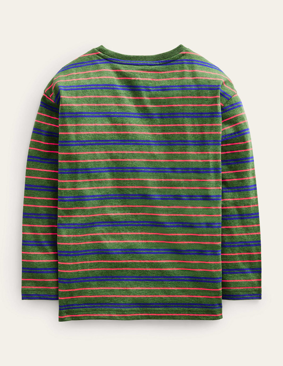 Long Sleeve Neon T-shirt-Green Marl/Neon Pink - Image 2