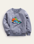 Sweat teint en pièce à logo-Bottine de randonnée gris