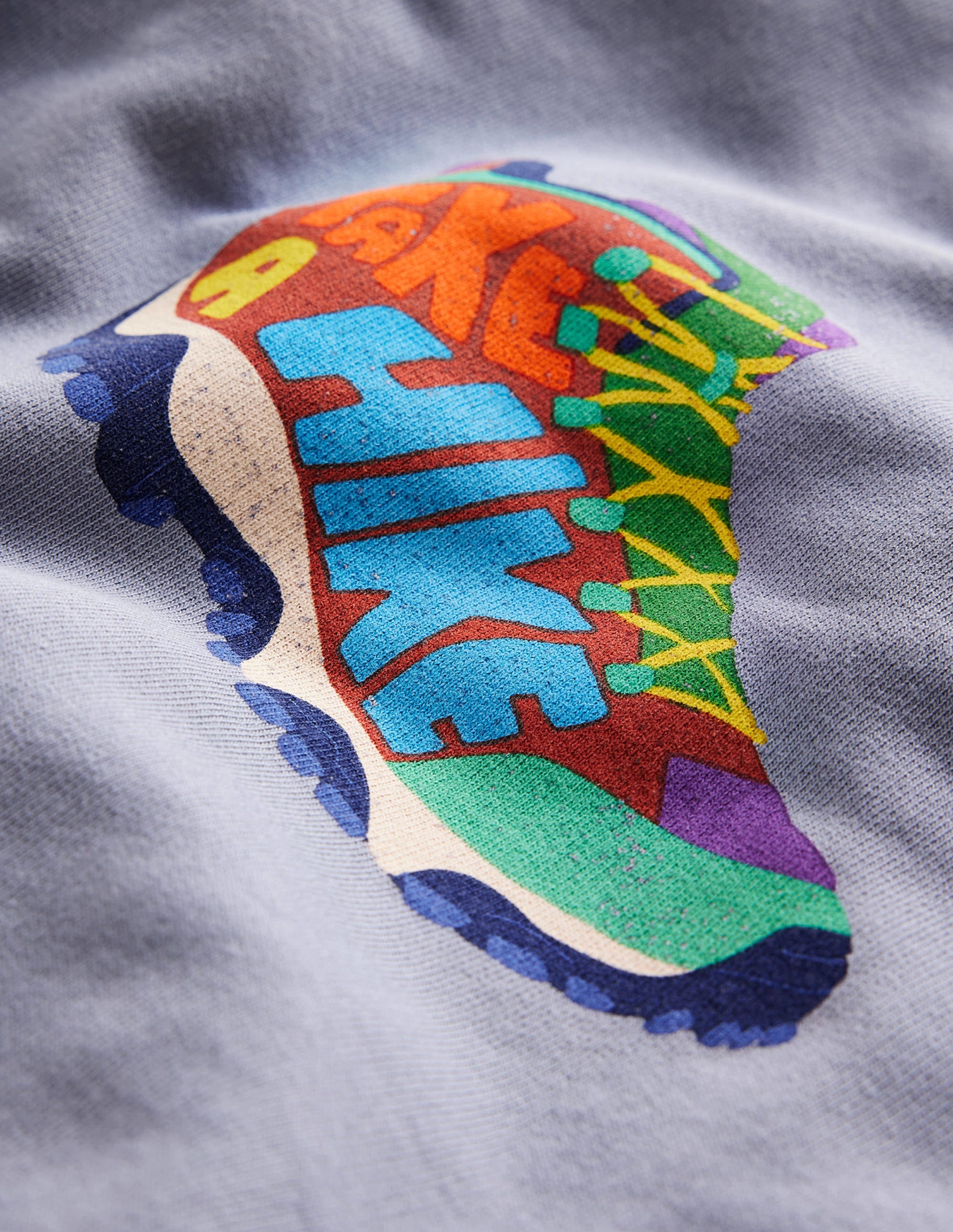 Sweat teint en pièce à logo-Bottine de randonnée gris - Image 3