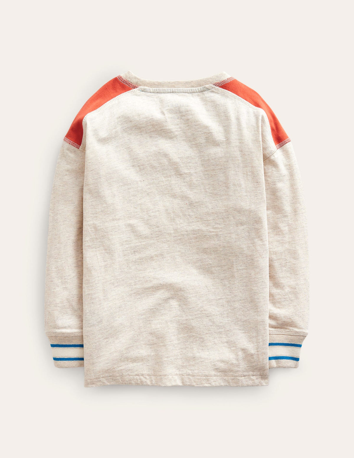 T-Shirt mit strukturierten Details-Haferbeige Meliert - Image 2