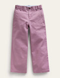 Chinohose mit weitem Bein-Mammut-Grau