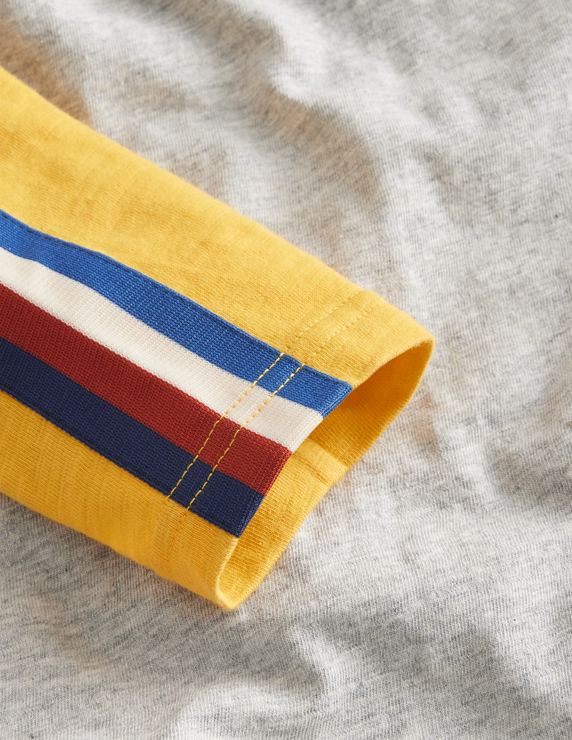 T-shirt à manches raglan et capuche-Gris chiné/jaune rayon de miel - Image 3