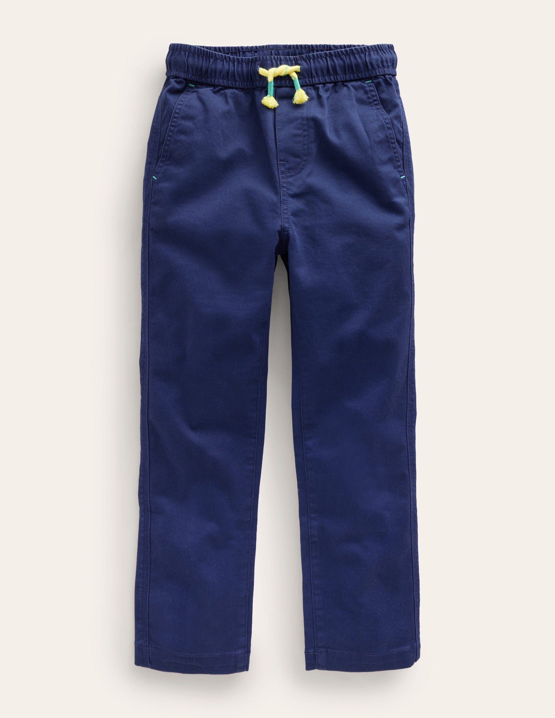 Schmal geschnittene Hose zum Hineinschlüpfen-Schuluniform-Marineblau Cord-1