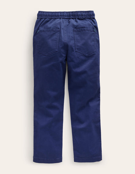 Schmal geschnittene Hose zum Hineinschlüpfen-Schuluniform-Marineblau Cord