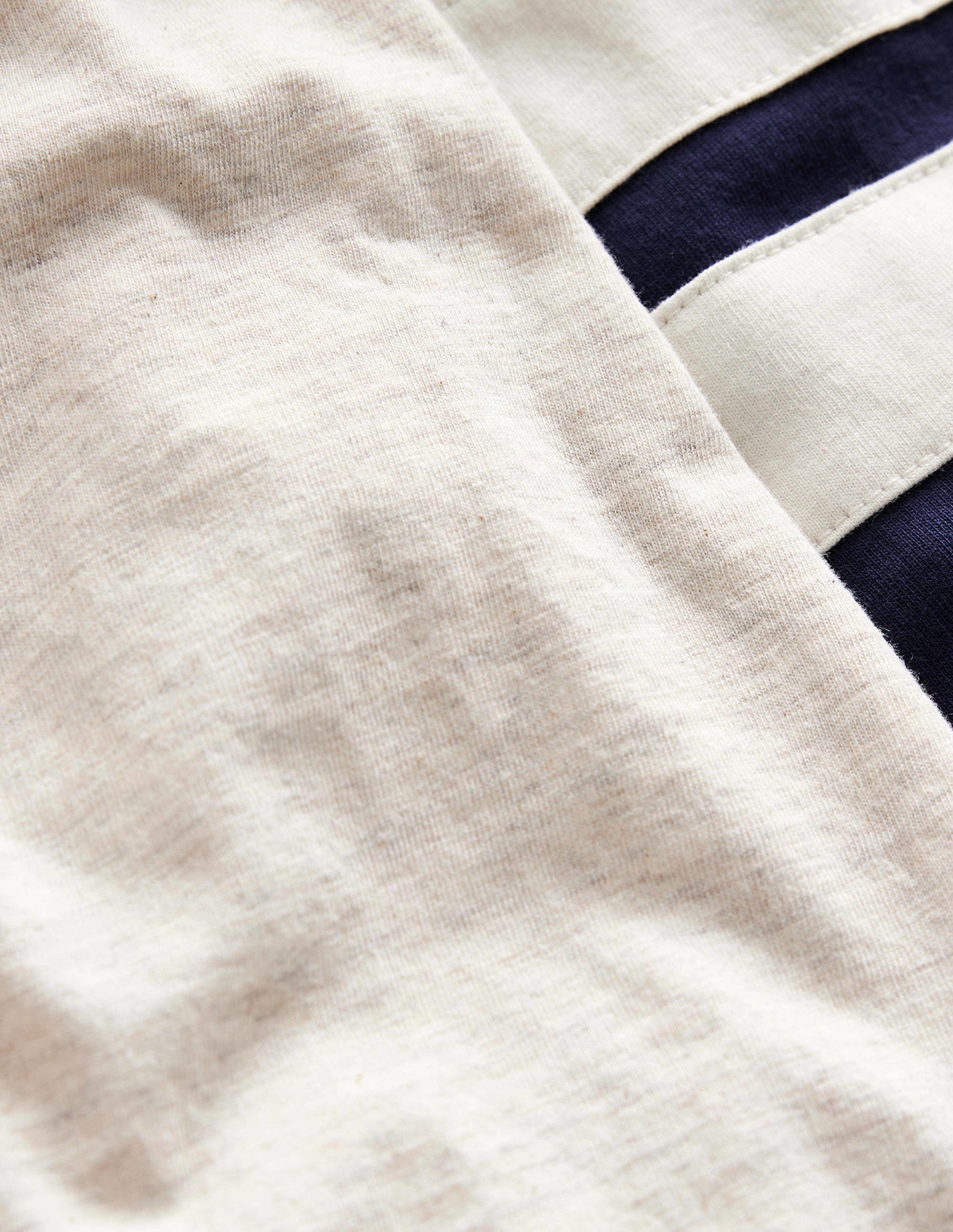 Raglan-T-Shirt mit Blockfarben-Haferbeige/Marineblau/Beere Meliert-3