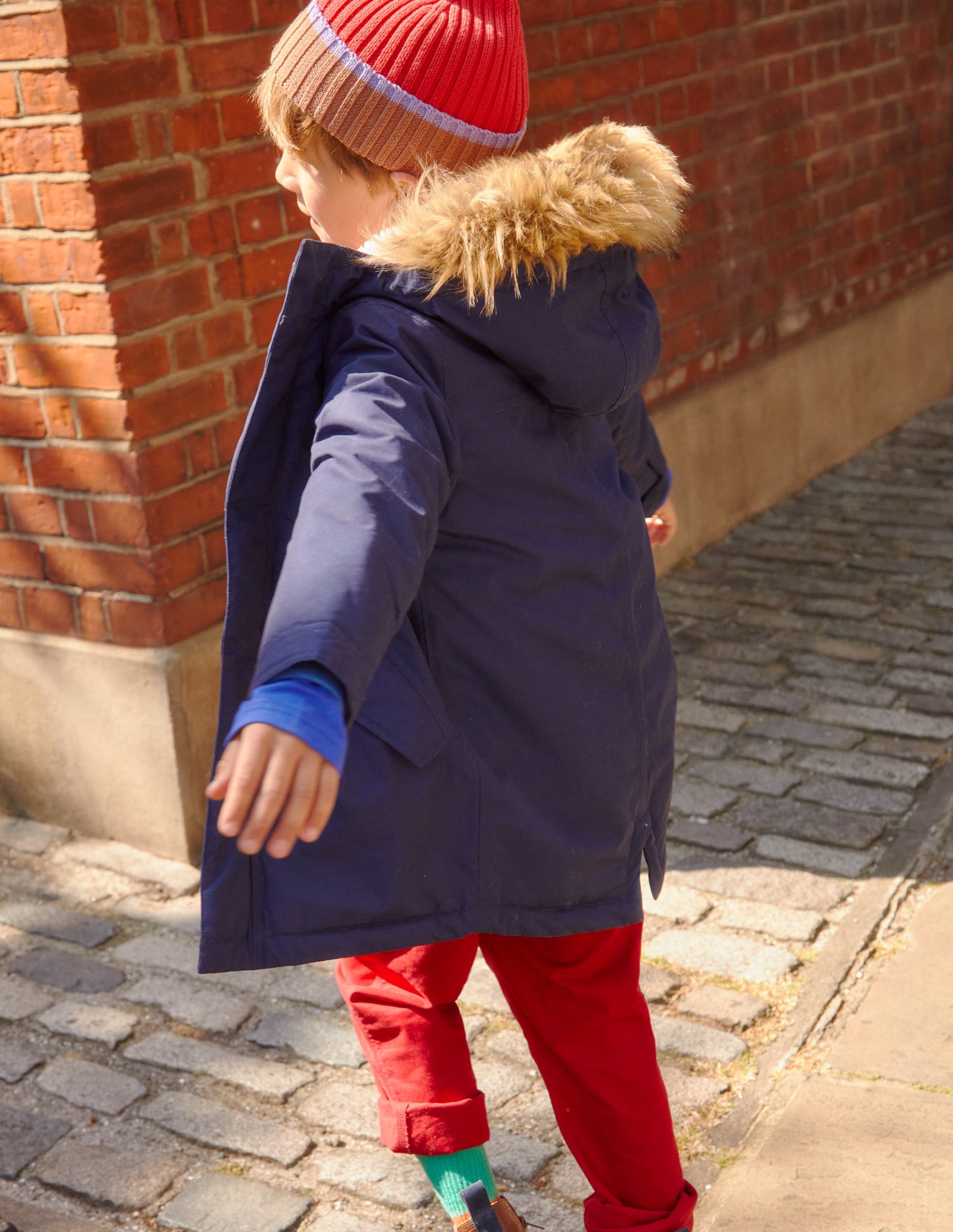 Authentischer Parka-Marineblau