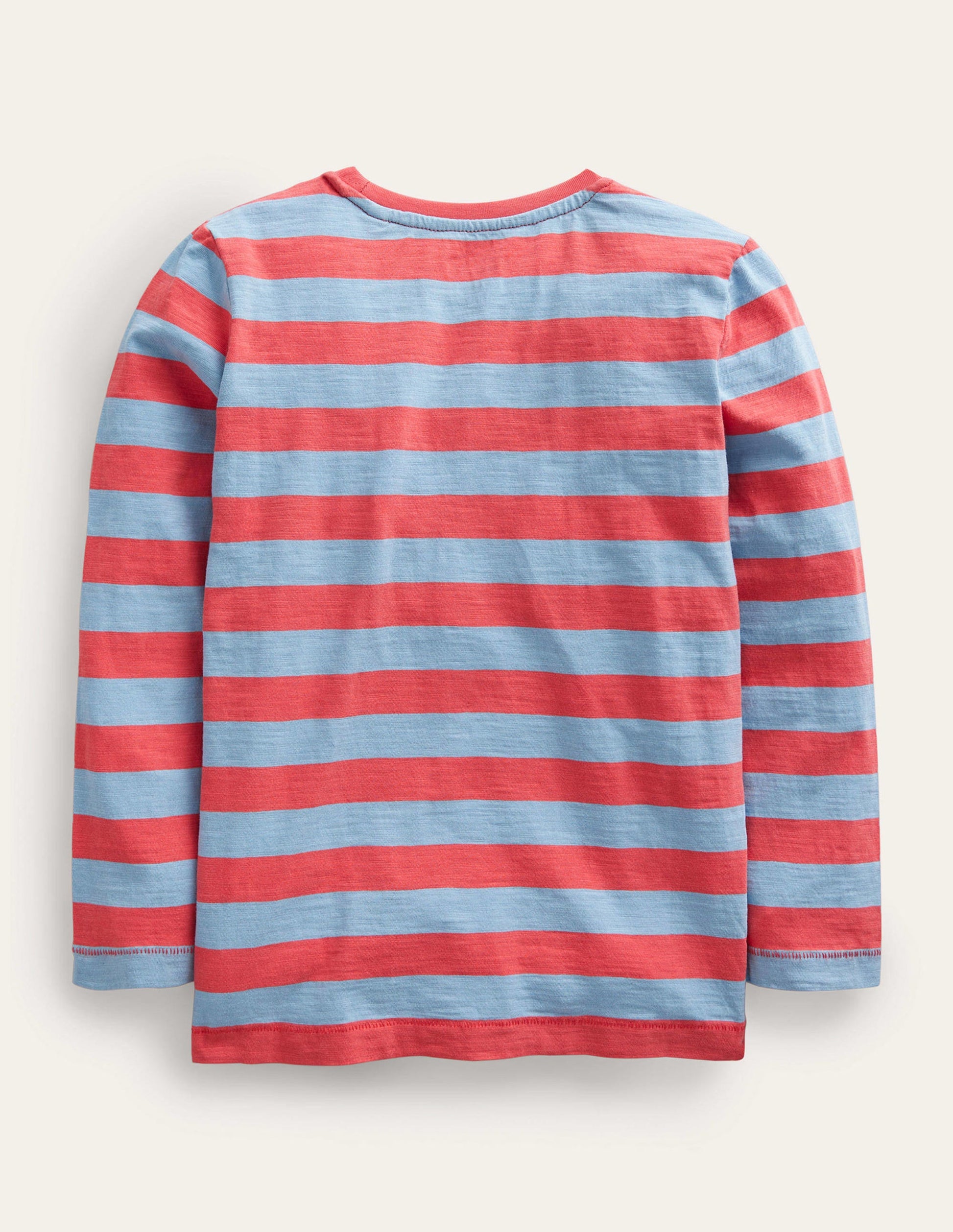 Long-sleeved Washed T-shirt-Dusk Blue/ Jam-2