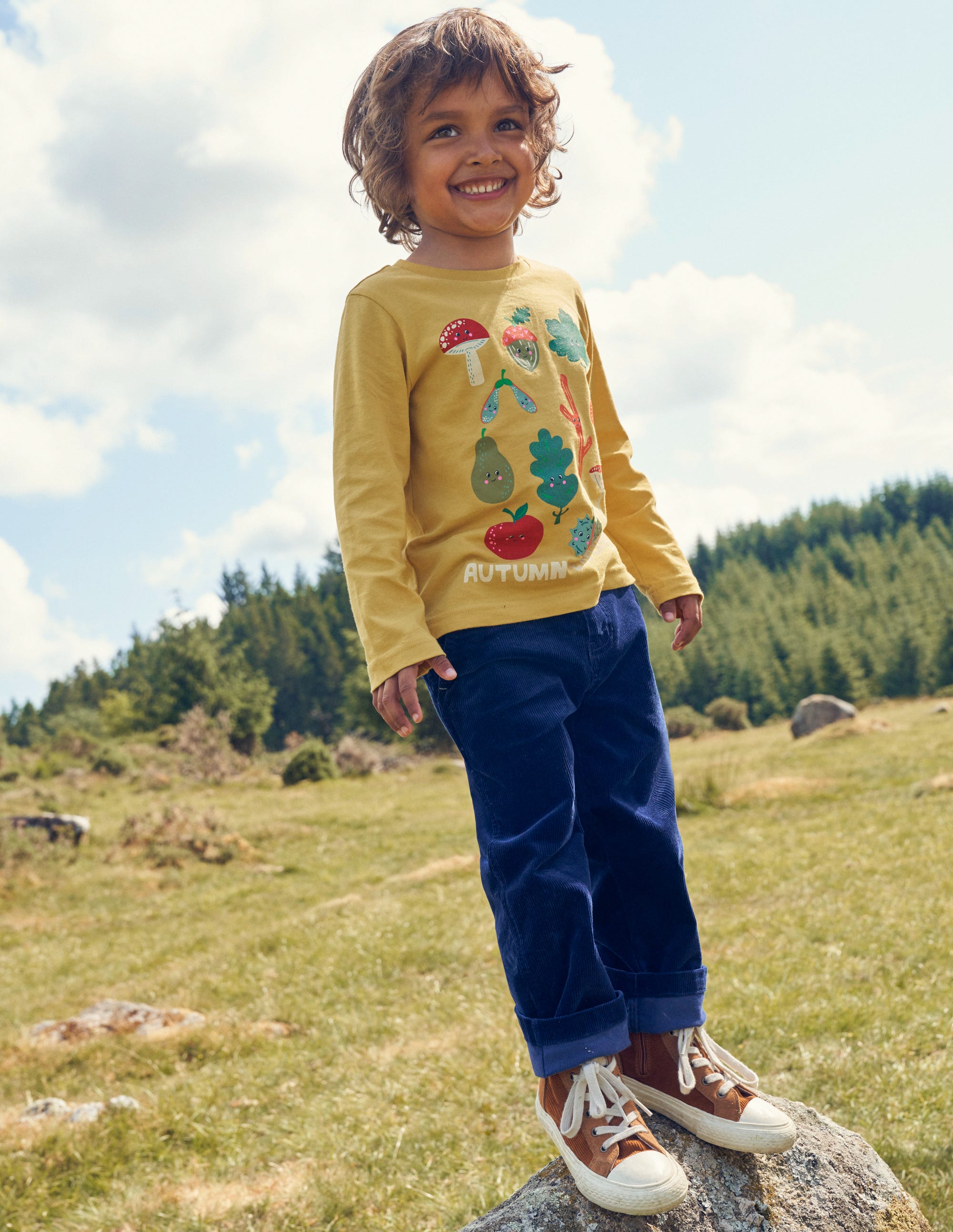 Bedrucktes T-Shirt-Ölgelb Herbst-Entdecker - Image 5