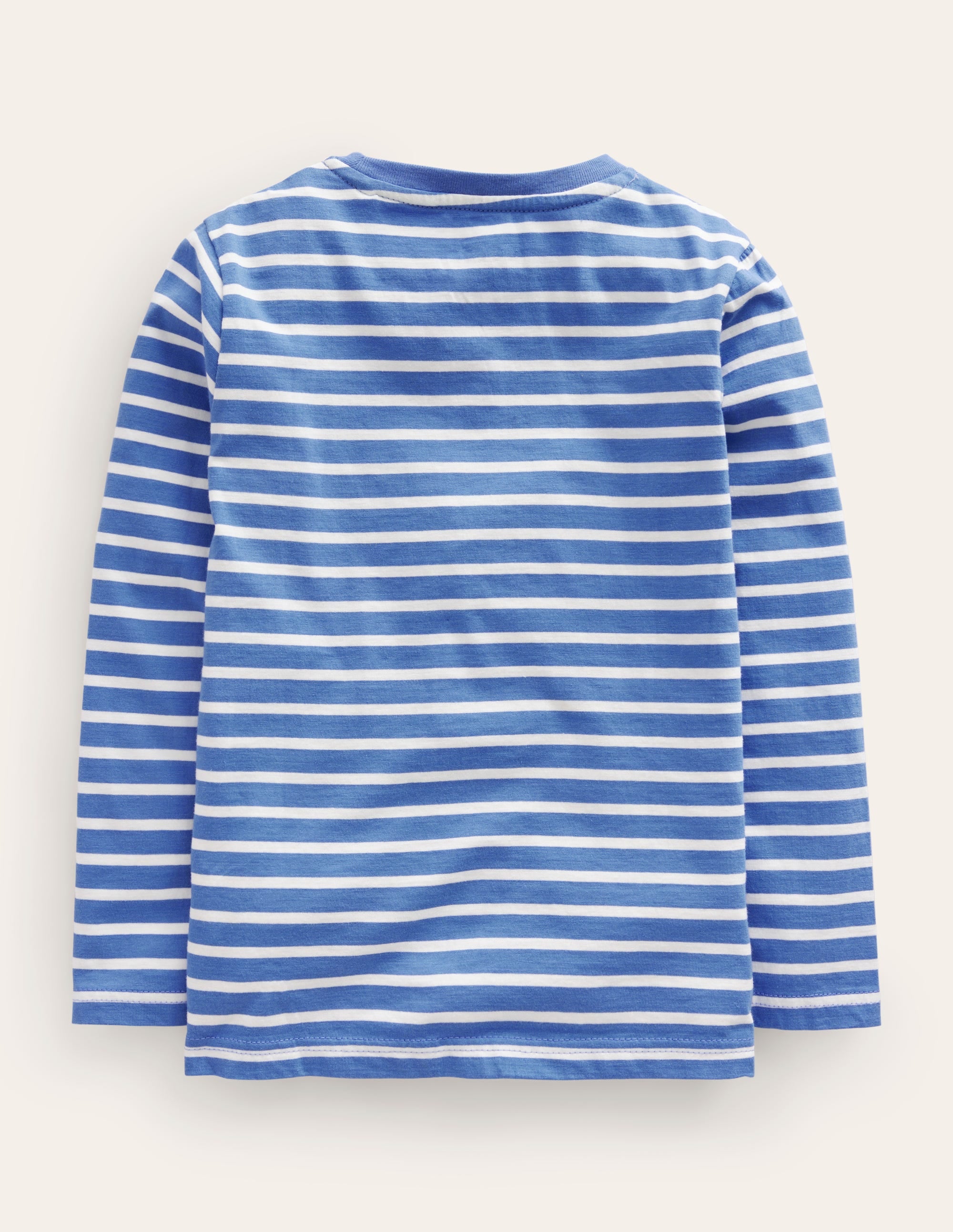 Klappe auf Truck-T-Shirt-Elisabethanisches Blau/Naturweiße Streifen - Image 2