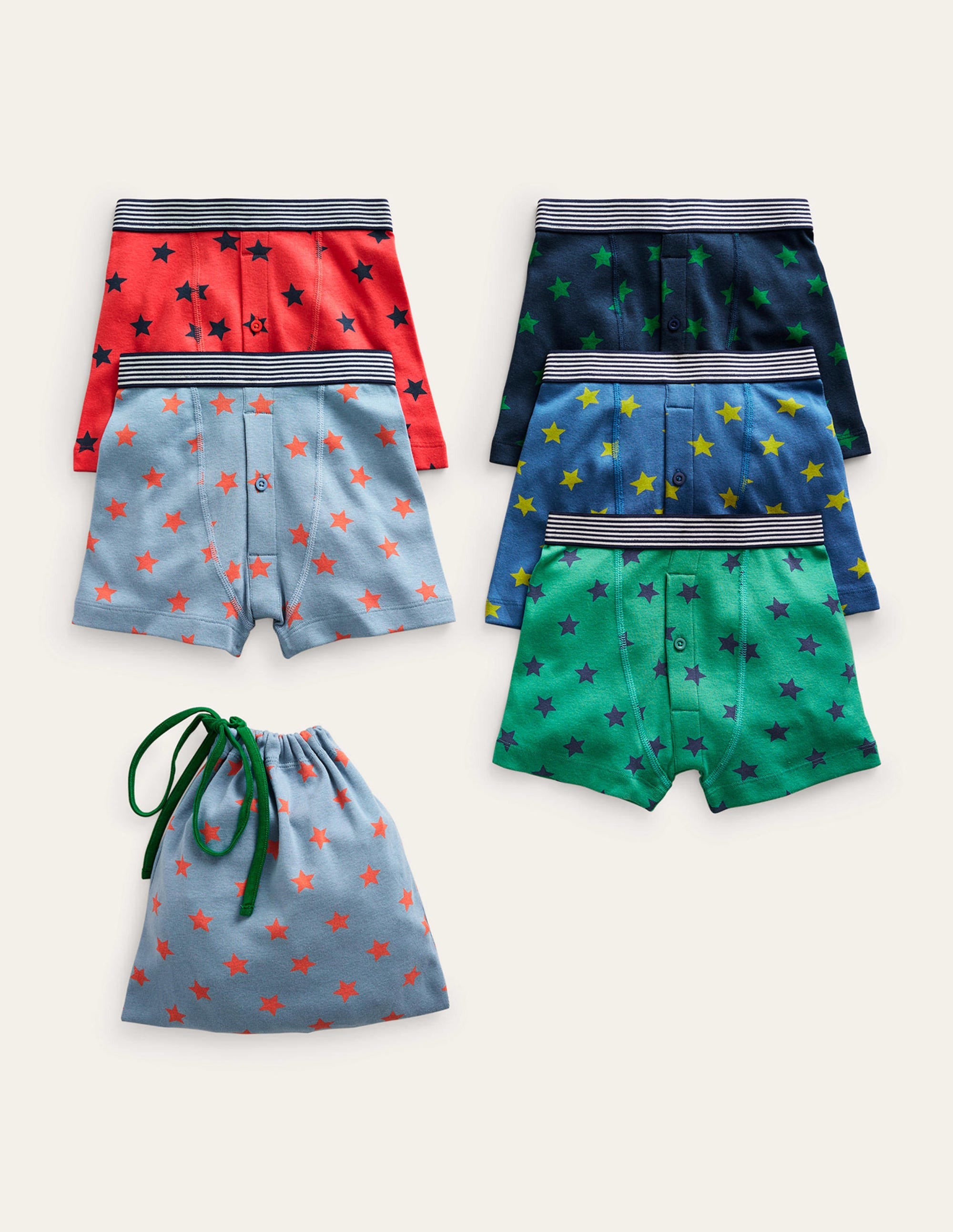 5 boxers-Étoiles multi - Image 1
