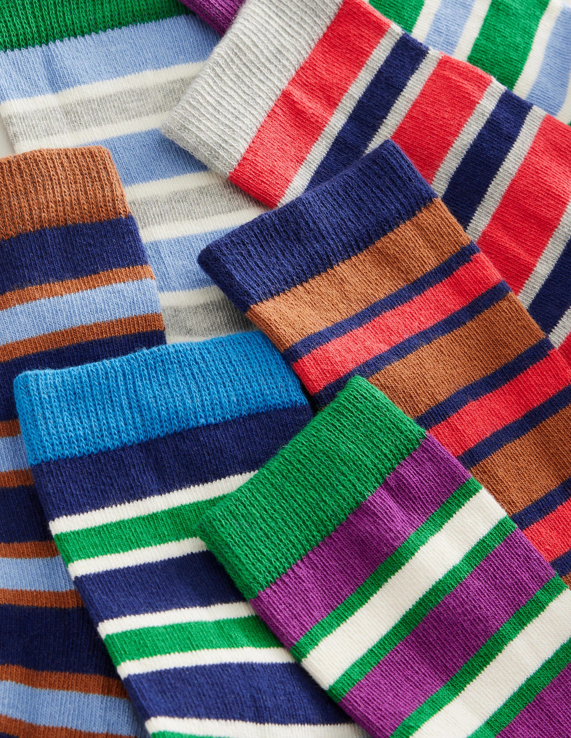 7 paires de chaussettes-Rayures royales multi - Image 2