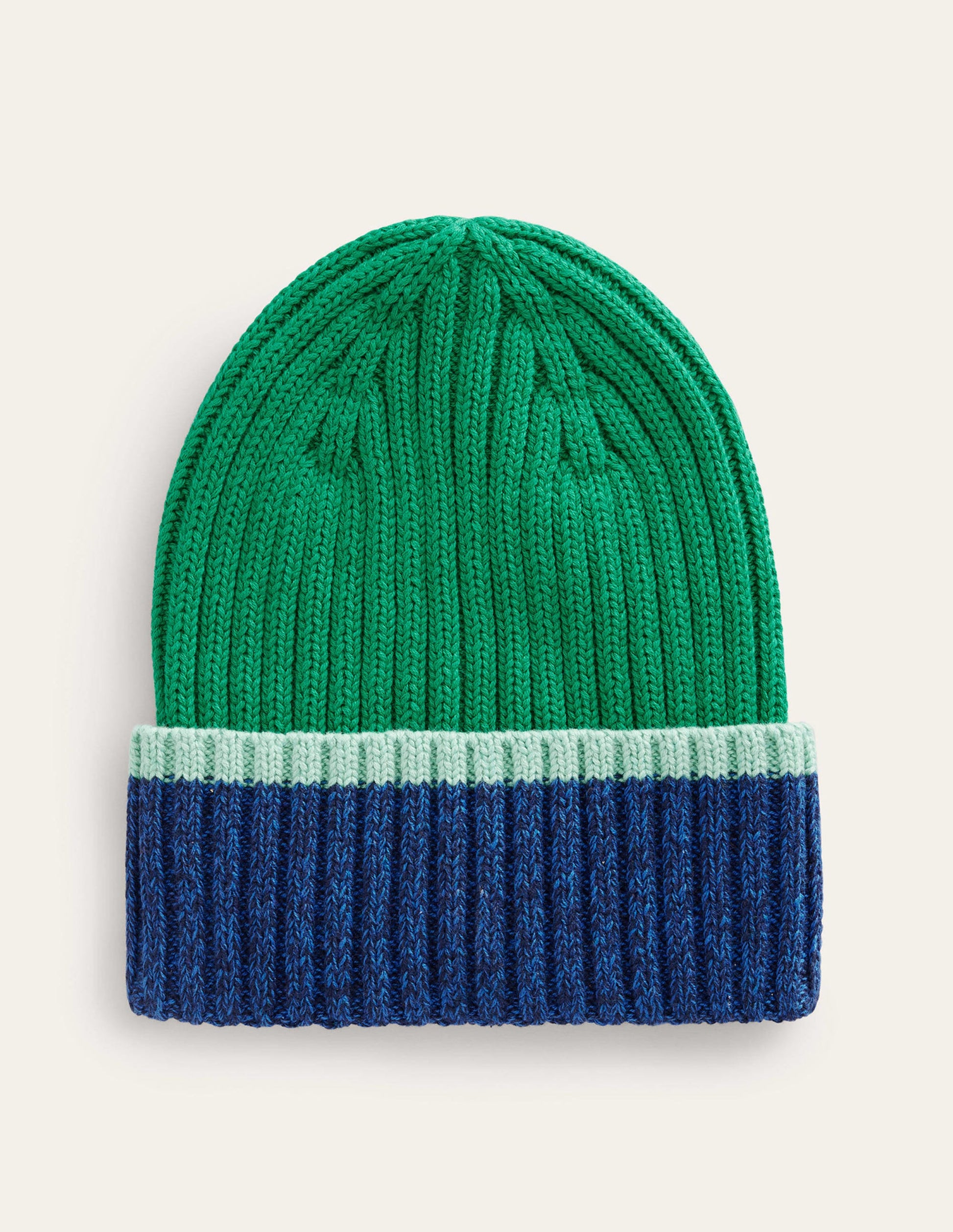 Beanie mit Blockfarben-Wiesengrün-1