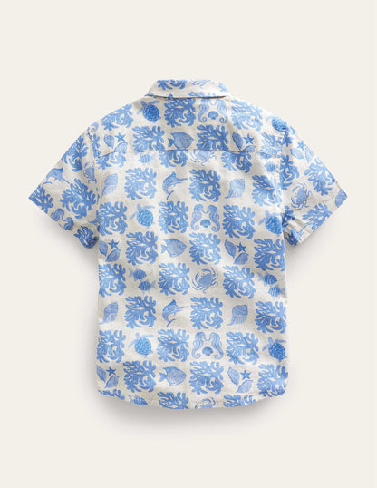Chemise en coton et lin-Lagon Provence-2