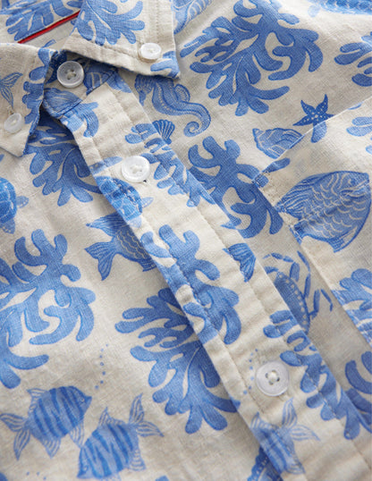 Chemise en coton et lin-Lagon Provence-3