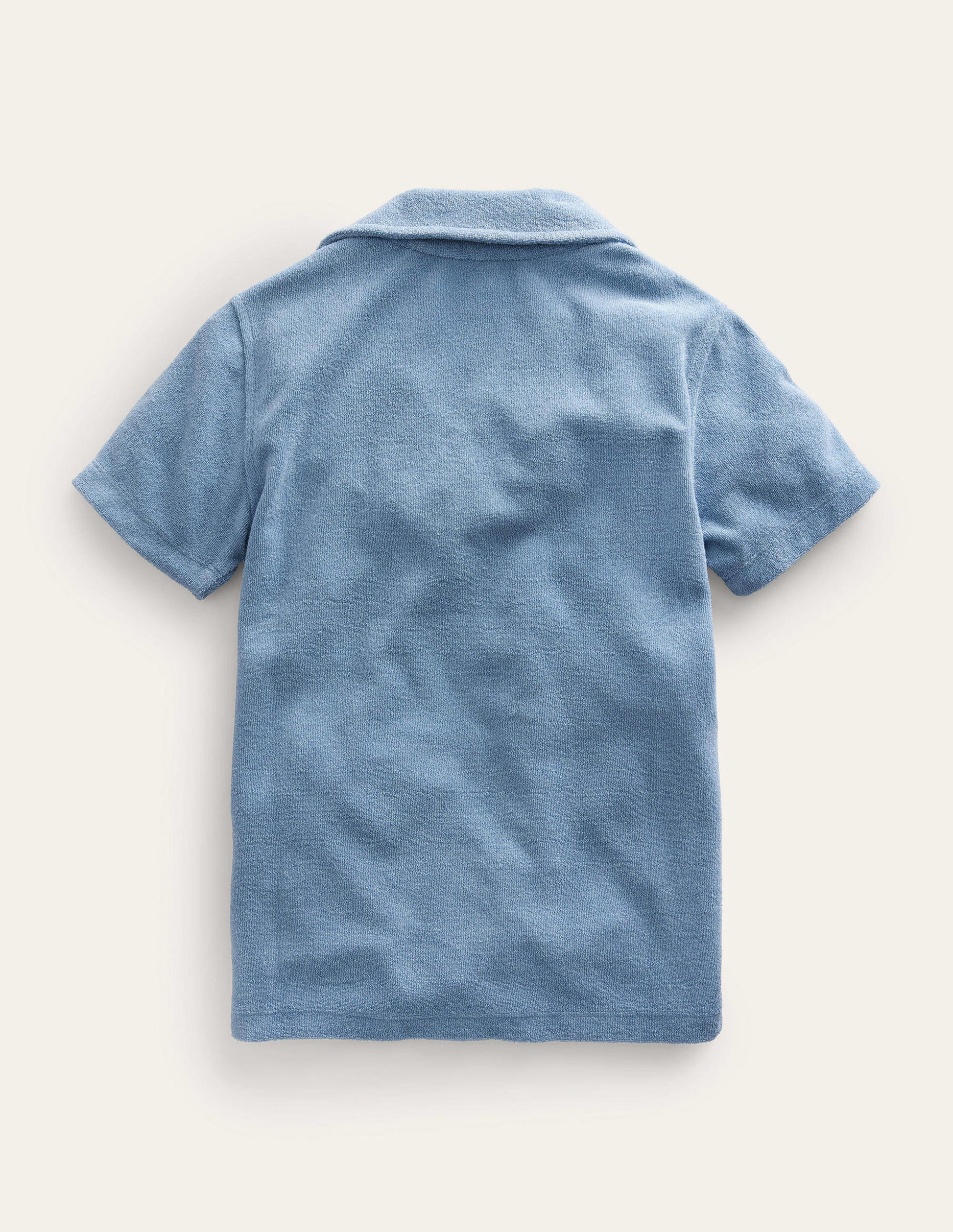 Polo en éponge-Bleu galet-2
