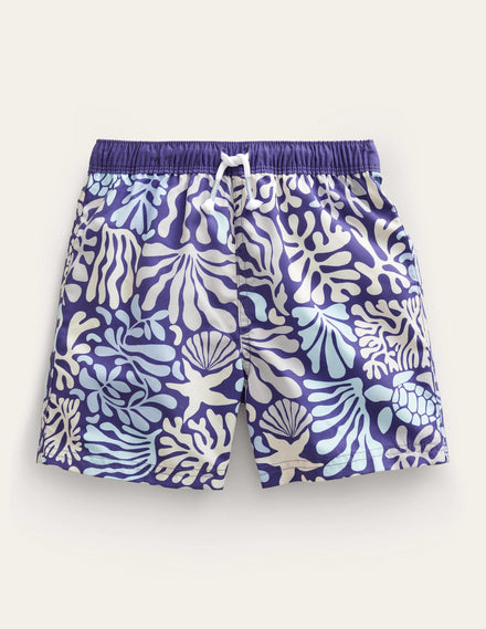 Badeshorts-Segelblau, Korallenriff