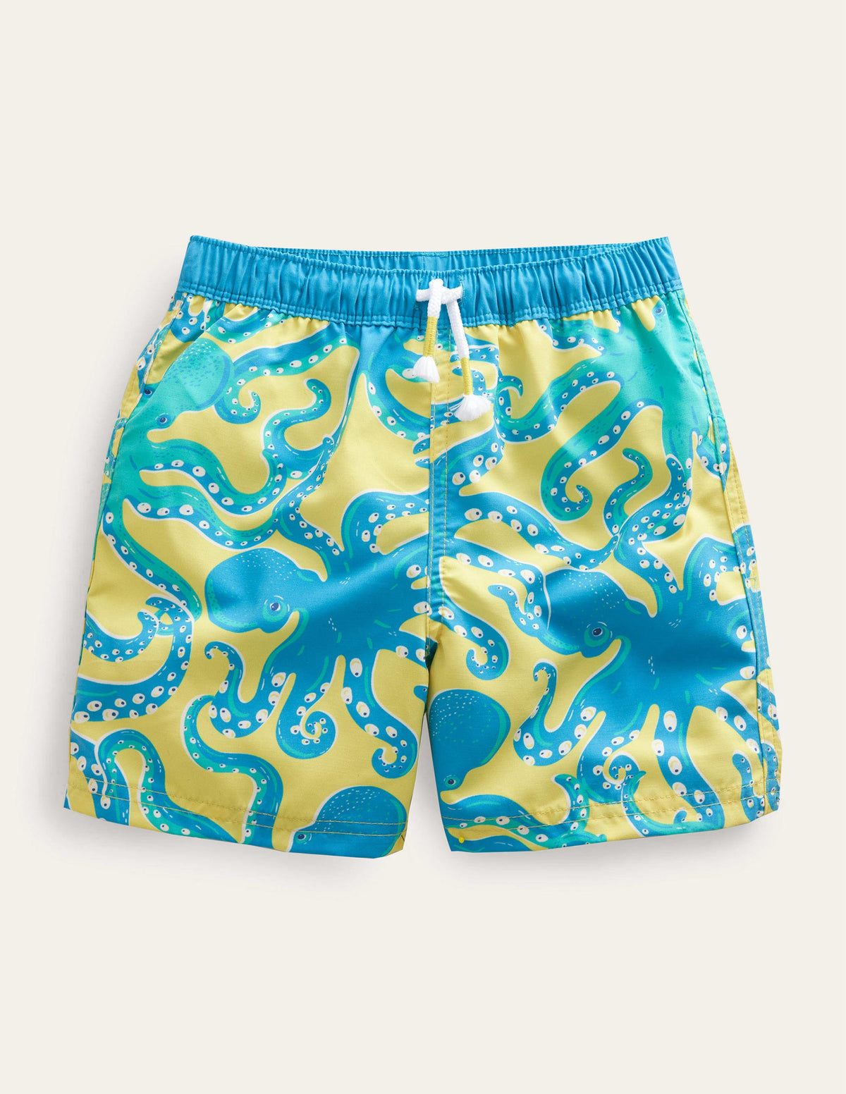 Badeshorts-Maisgelb, Oktopus - Image 1