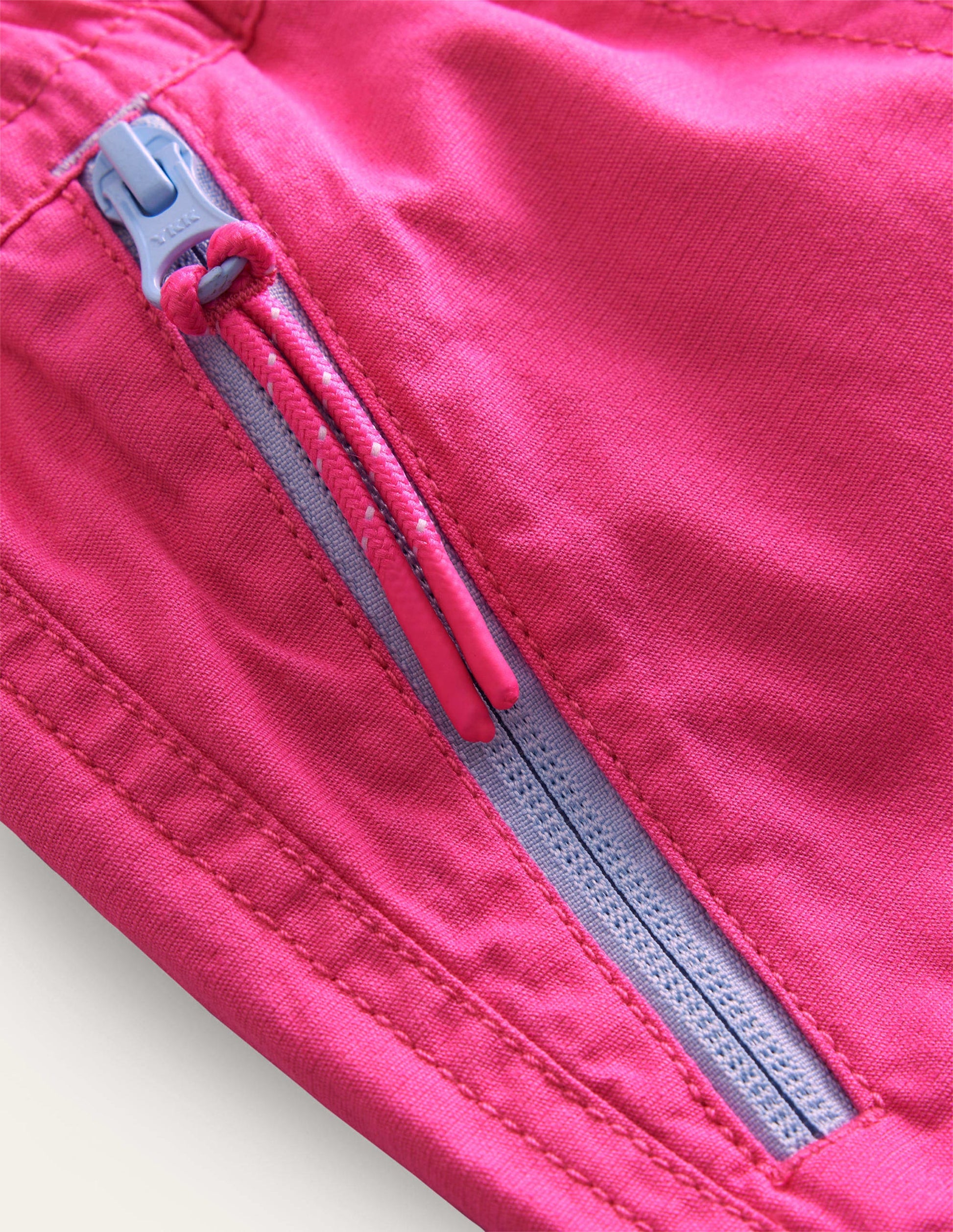 Short utilitaire en coton ripstop-Rose festival-3