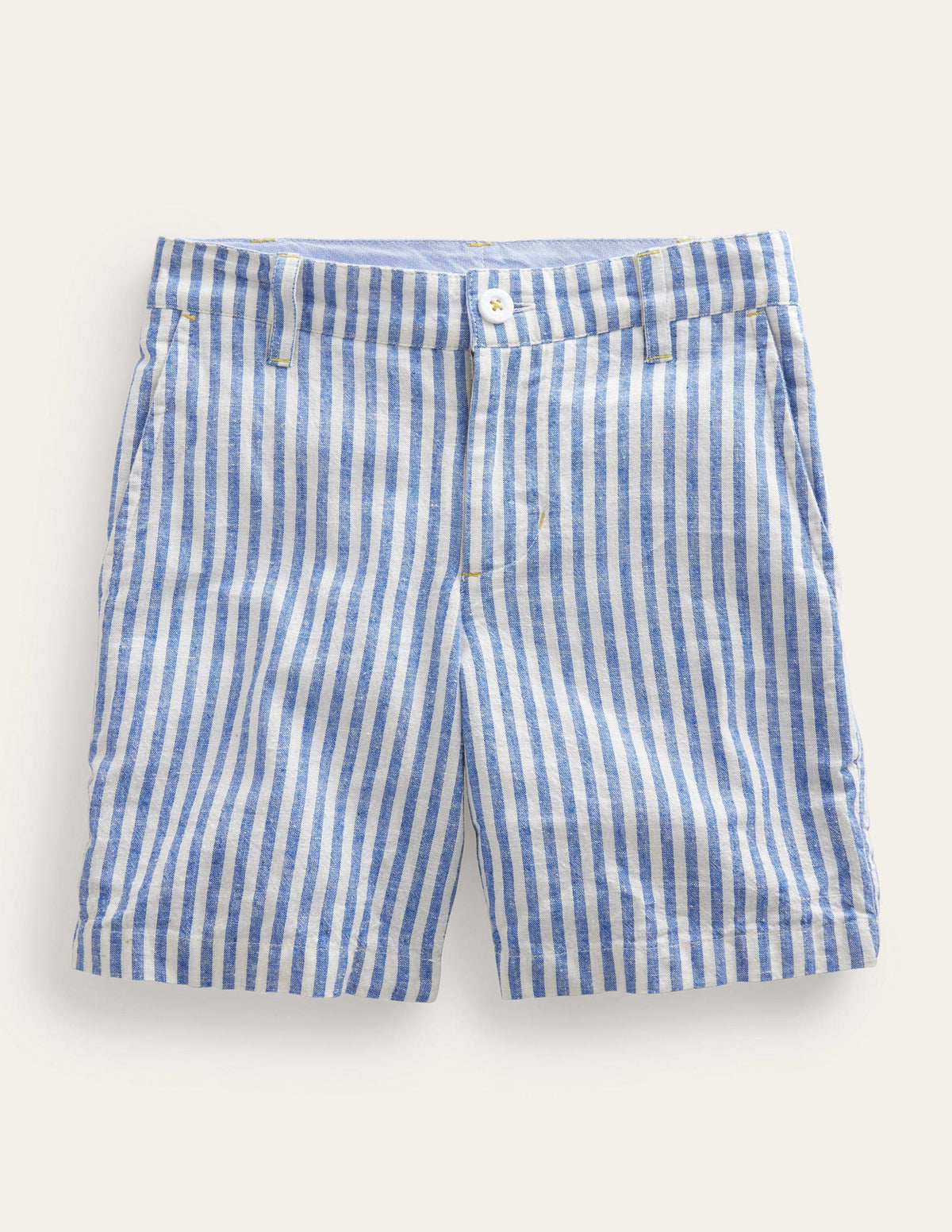 Gemusterte Chinoshorts-Blau, Strukturierte Streifen-1