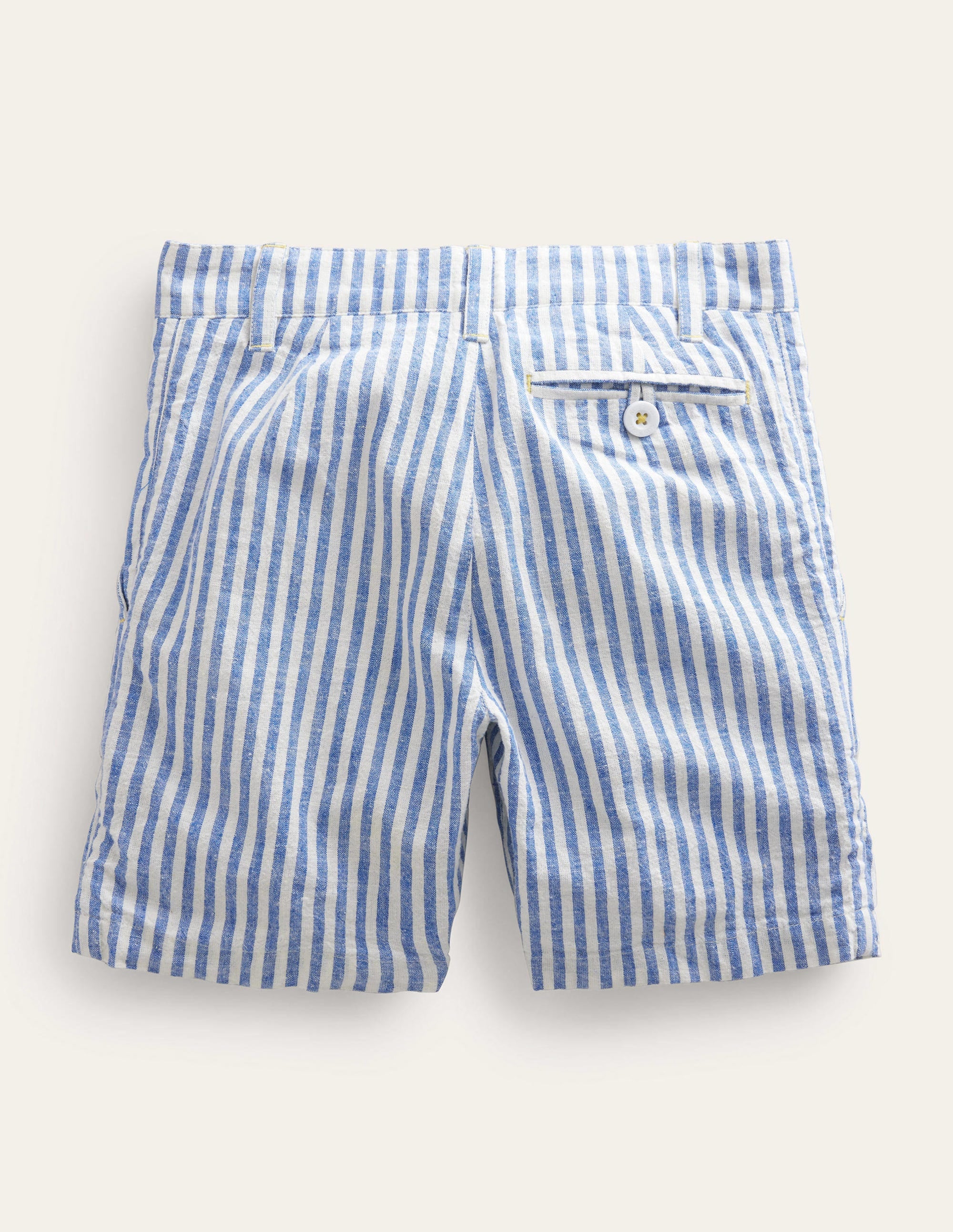 Gemusterte Chinoshorts-Blau, Strukturierte Streifen - Image 2