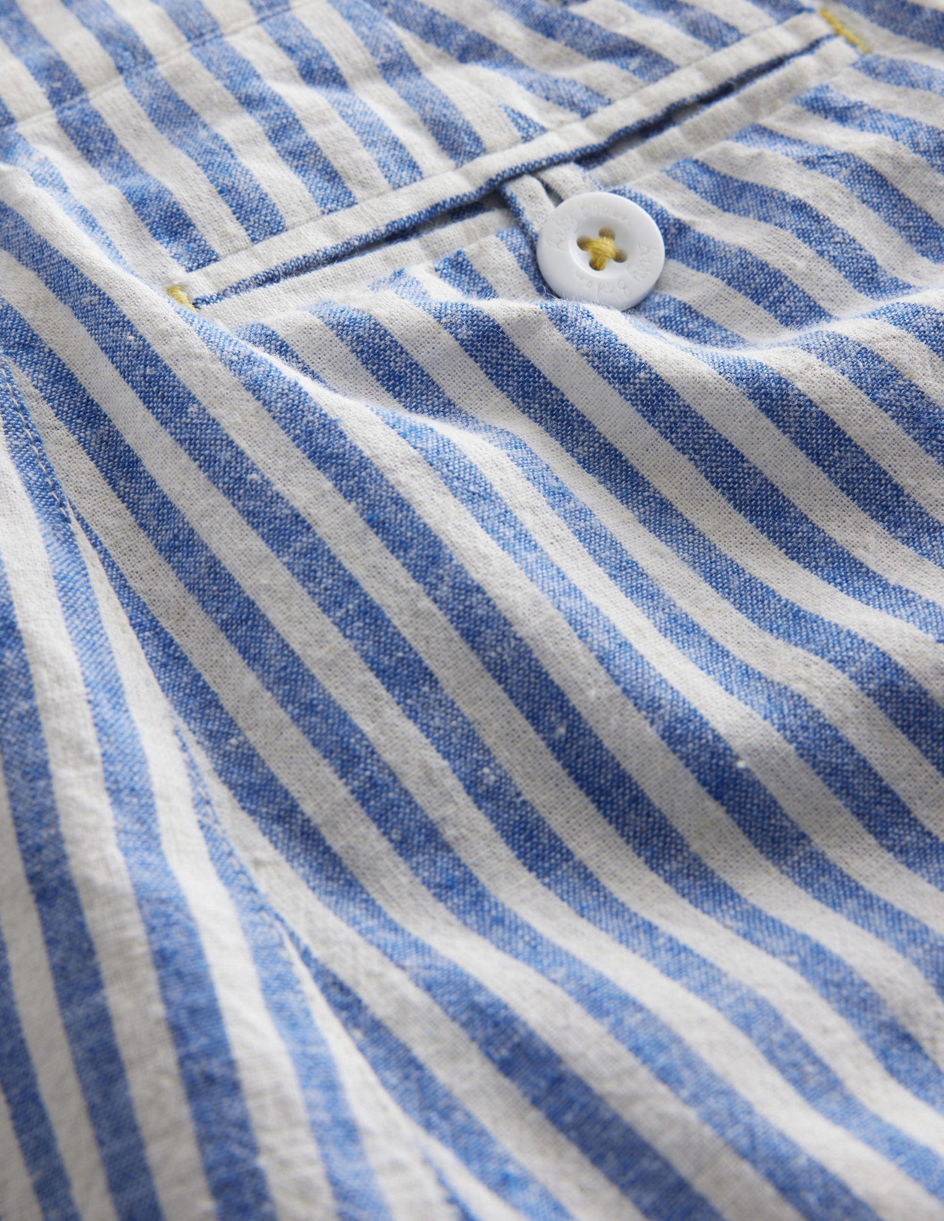 Gemusterte Chinoshorts-Blau, Strukturierte Streifen-3