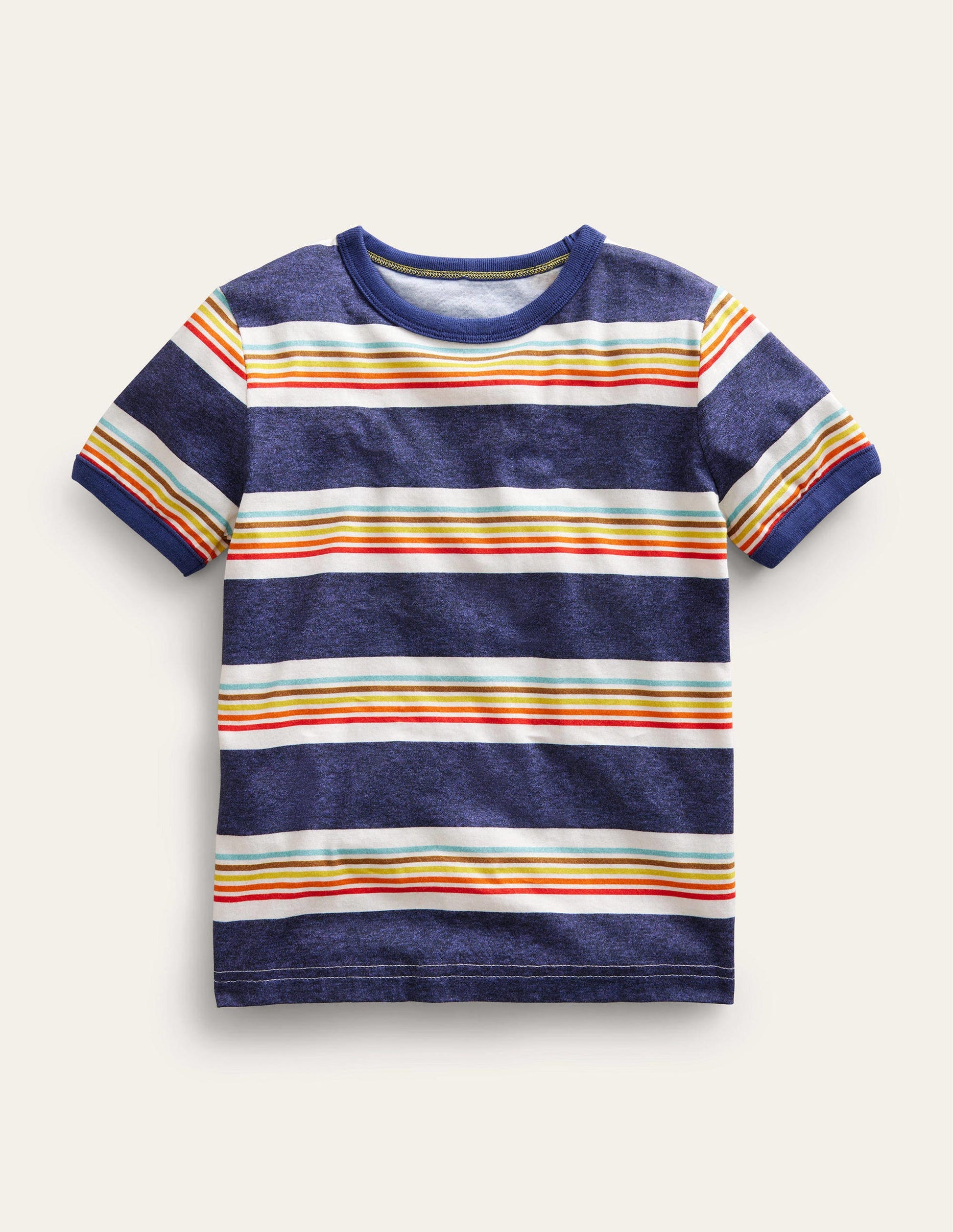 Retro Stripe Ringer T-shirt-Soft Starboard Blue/Multi-1